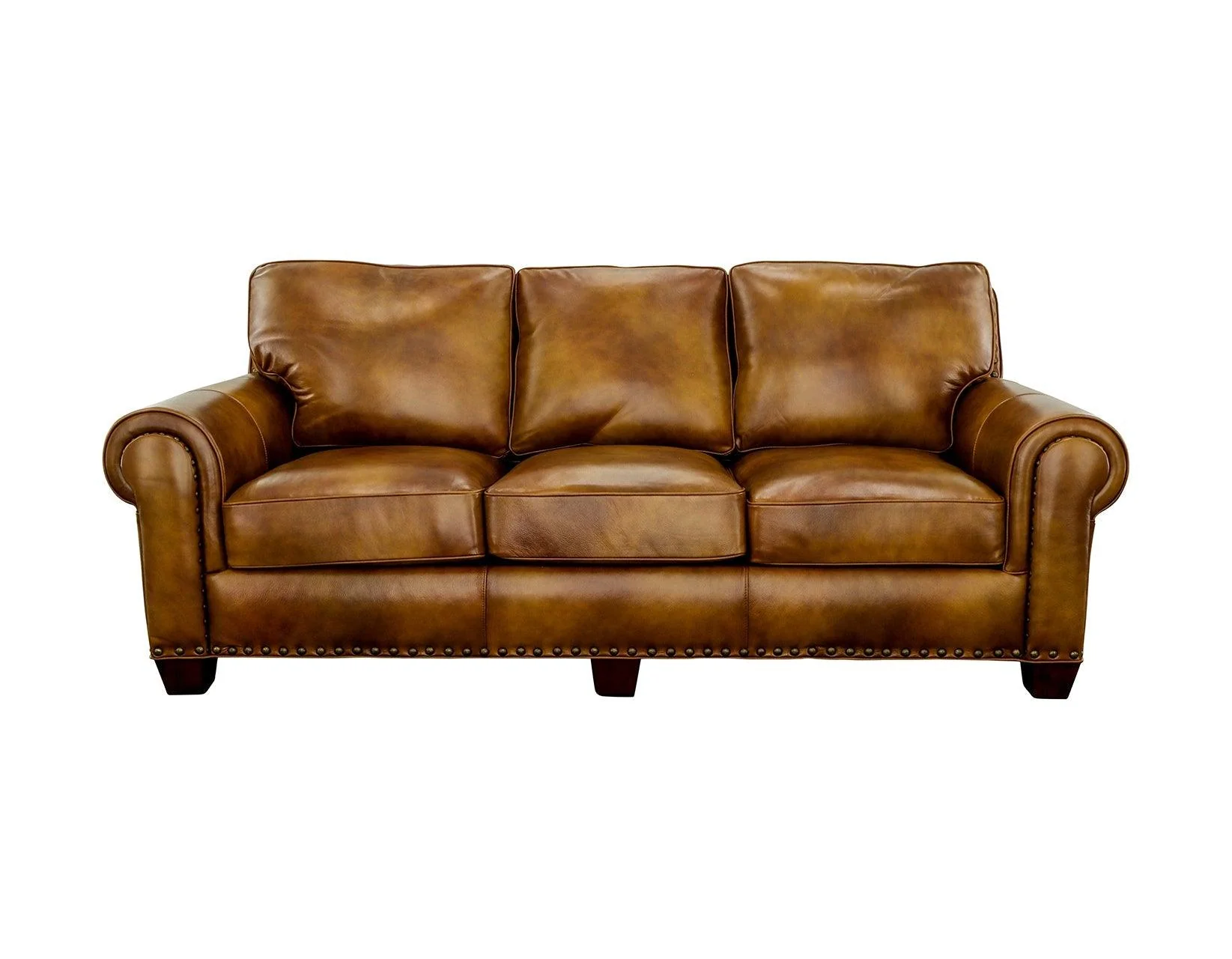 Silverado Camel Top-Grain Leather Sofa - Image 2