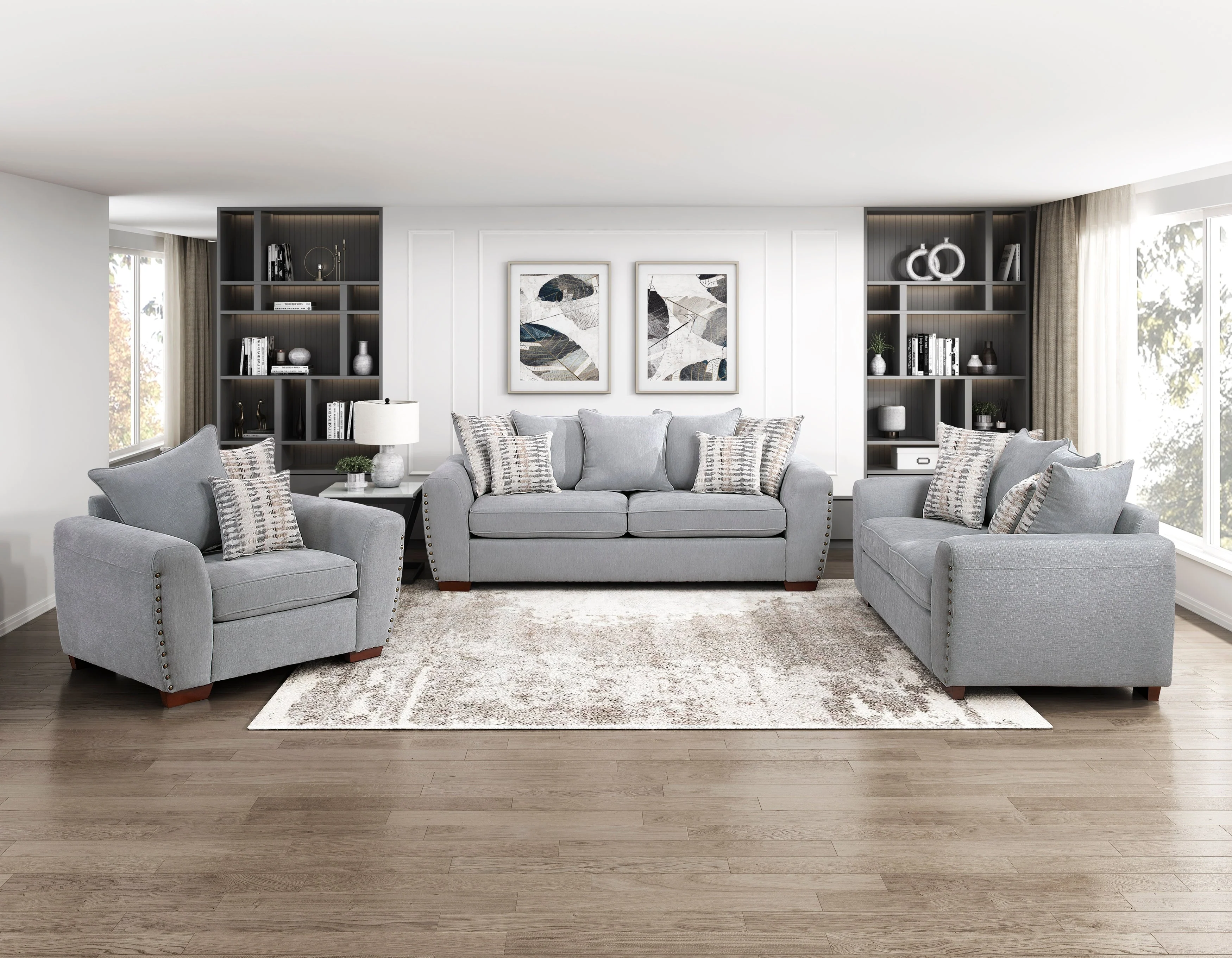 Silverthorne Gray Sofa - Image 11