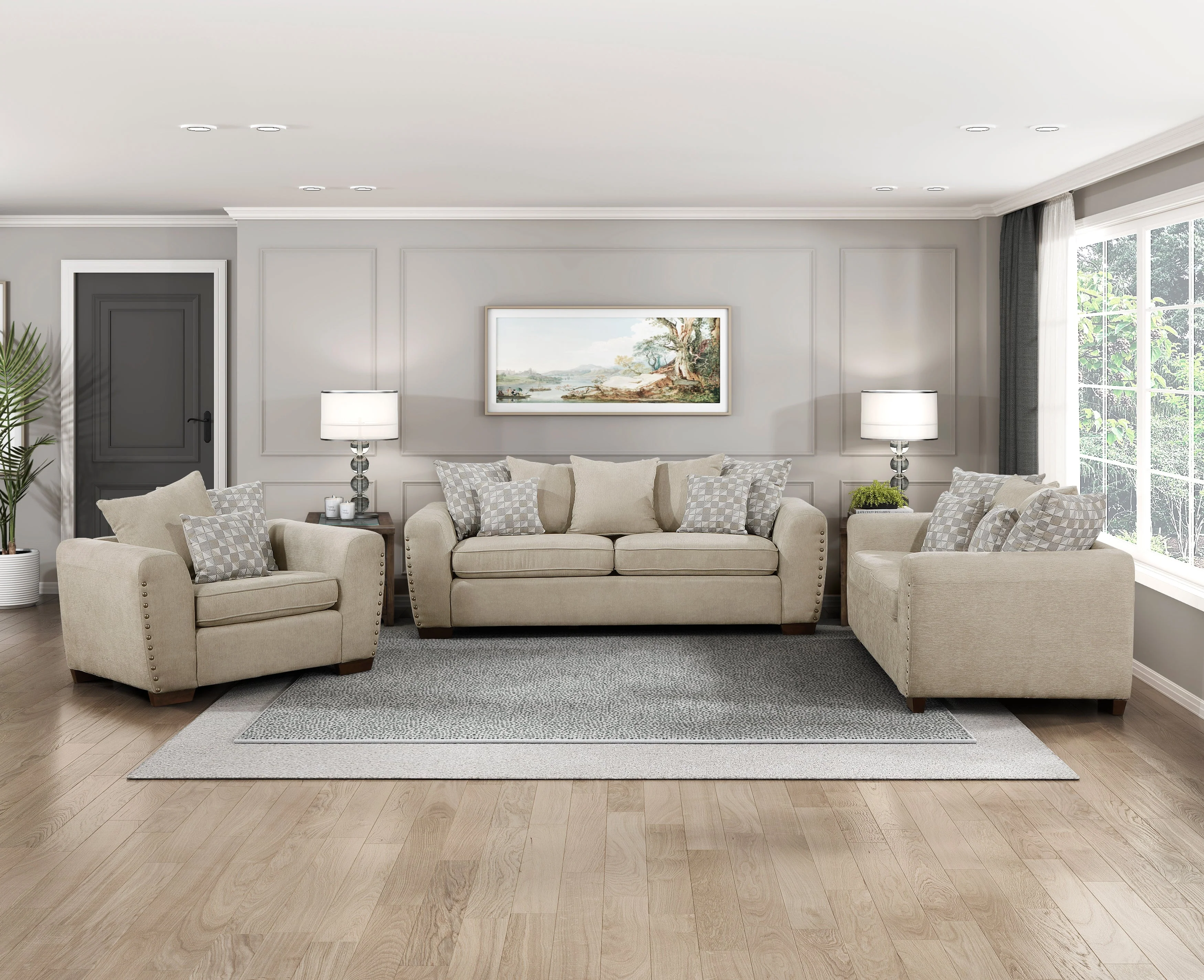 Silverthorne Light Brown Loveseat - Image 6