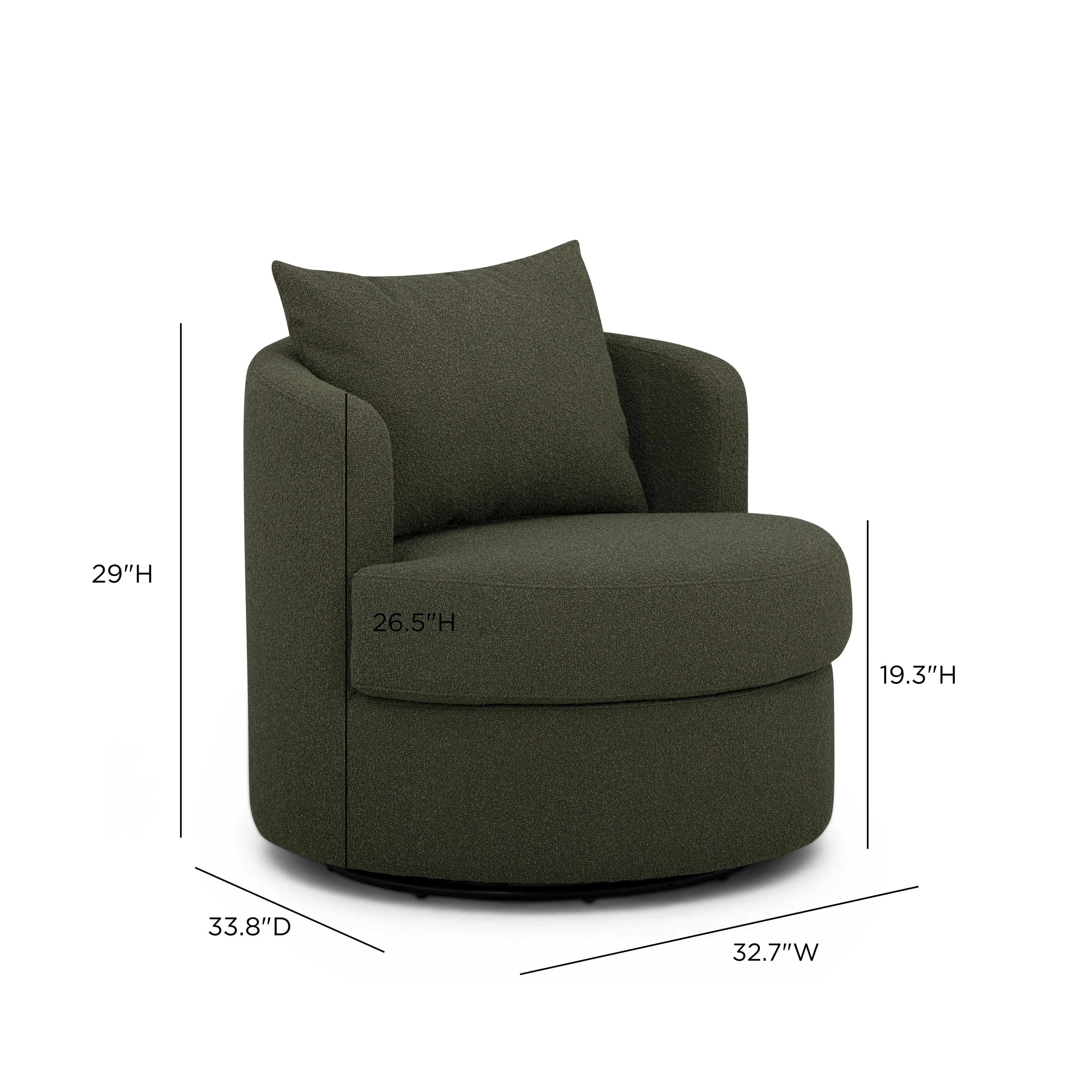 Silvi Performance Boucle Swivel Accent Chair - Image 12