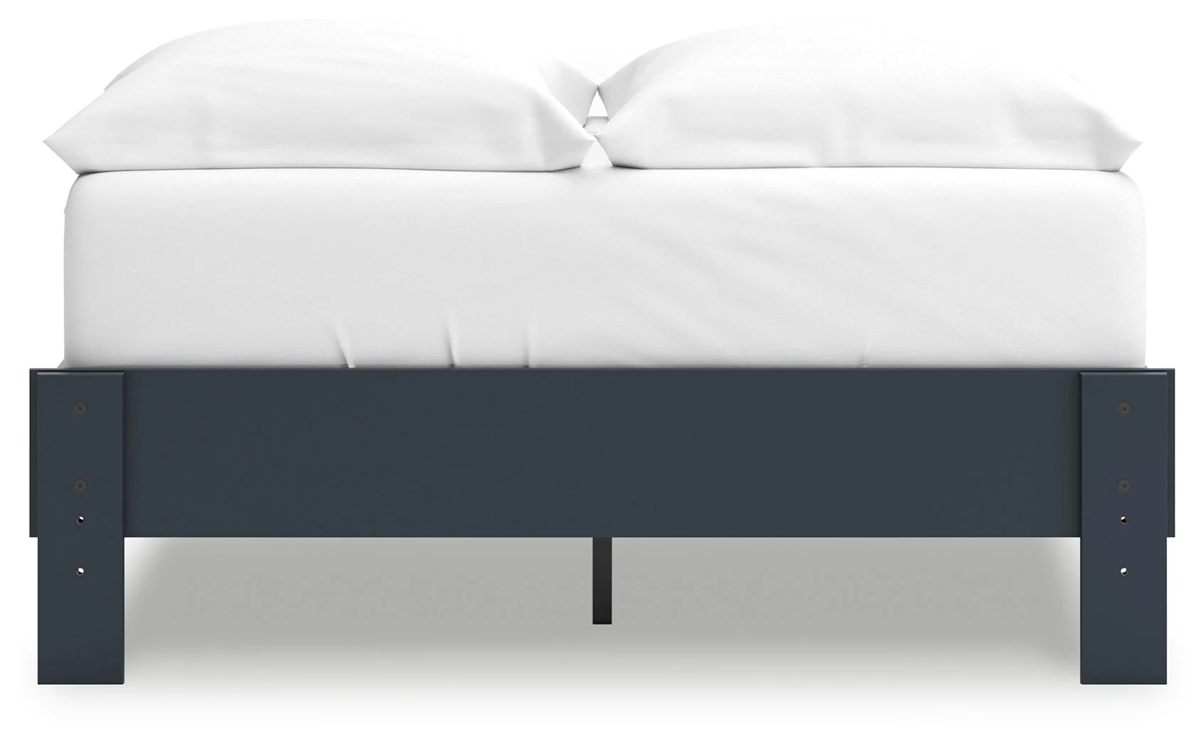 Simmenfort Navy Blue Full Platform Base Bed - Image 4