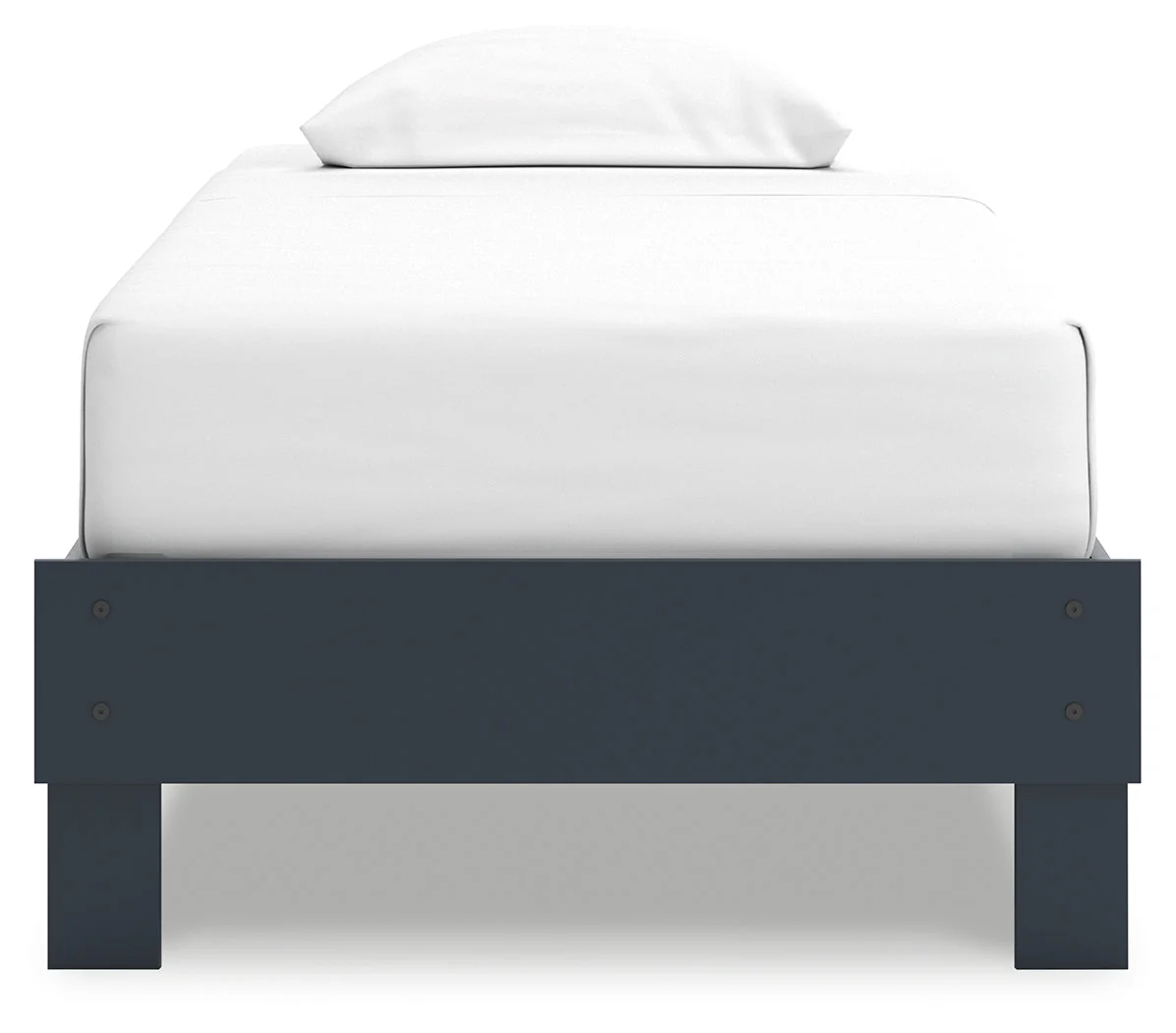 Simmenfort Navy Blue Twin Platform Base Bed - Image 4