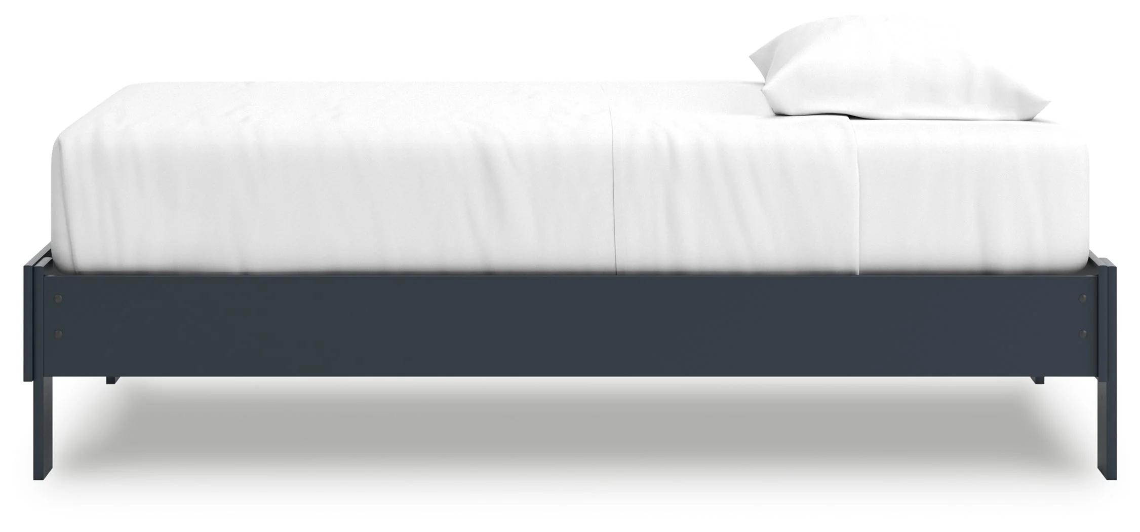 Simmenfort Navy Blue Twin Platform Base Bed - Image 5