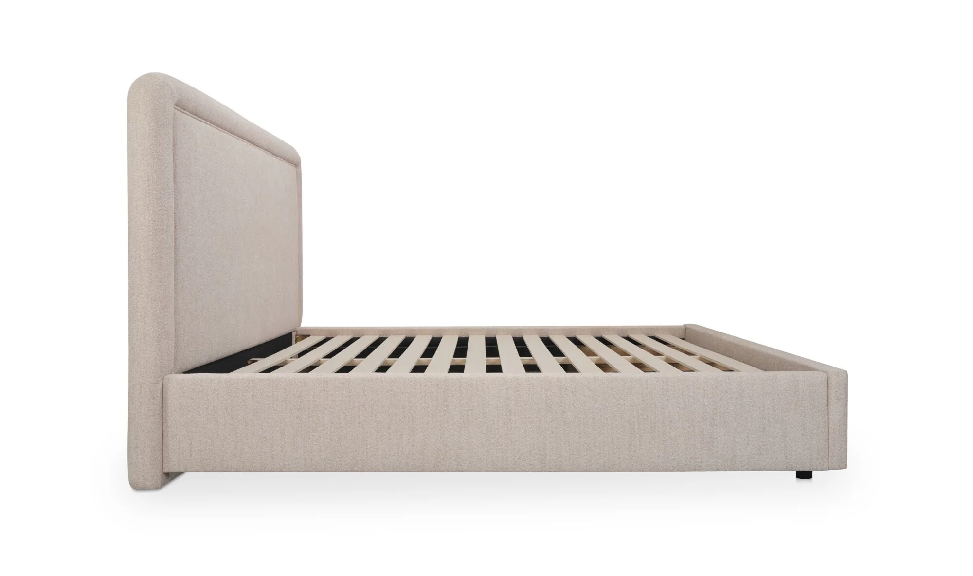 Simon Queen Storage Bed Flecked Beige - Image 7