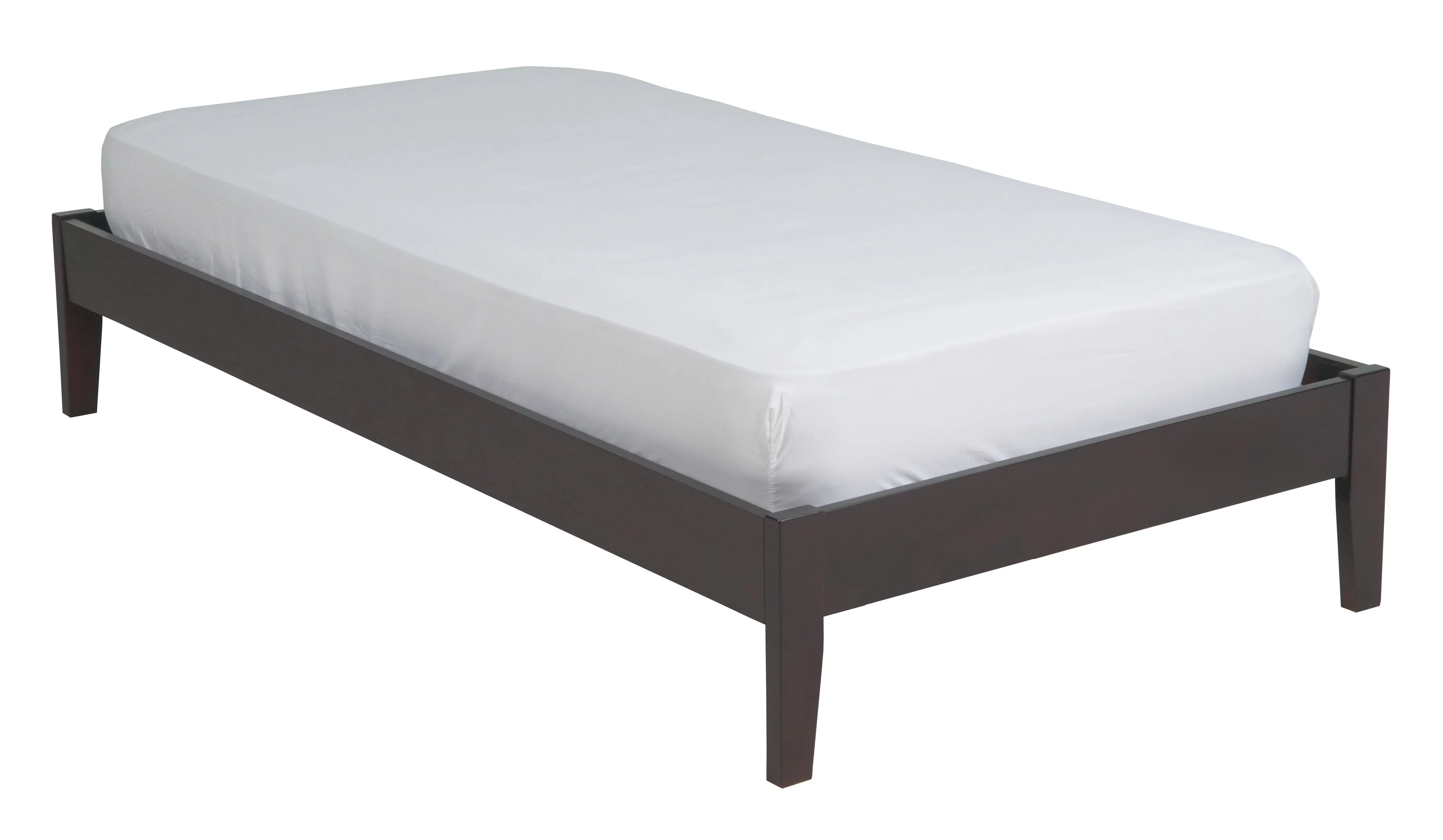 Simple Wood Full Platform Bed in Espresso - Image 5