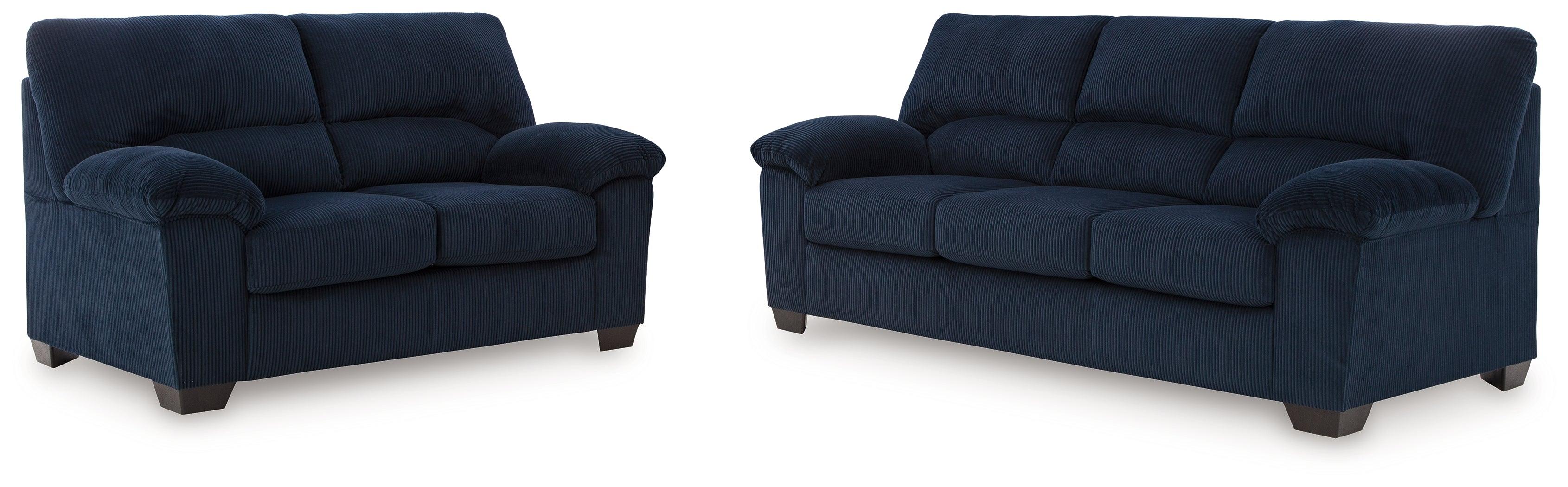 SimpleJoy Navy Sofa & Loveseat - Image 3