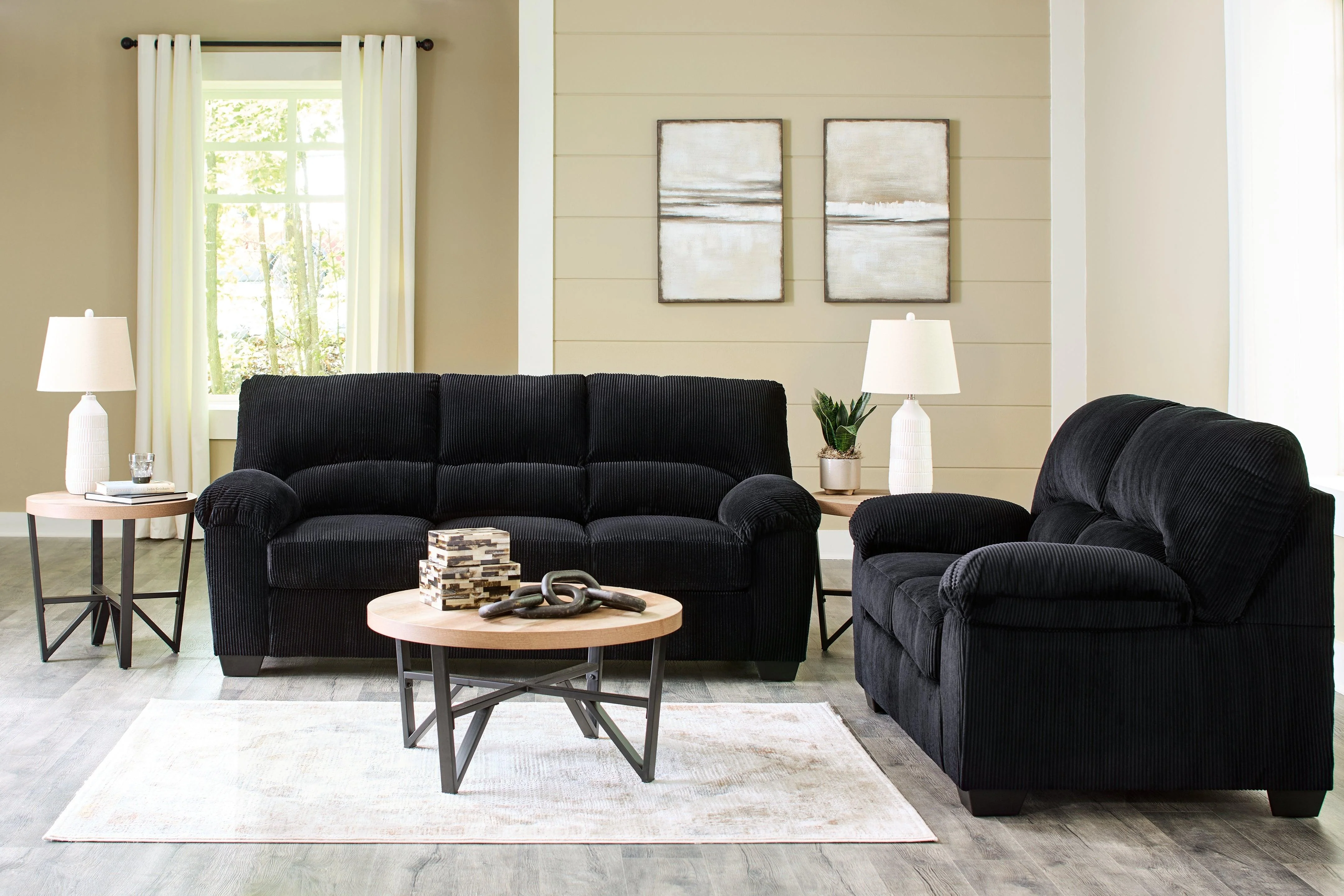 SimpleJoy Onyx Sofa & Loveseat - Image 3
