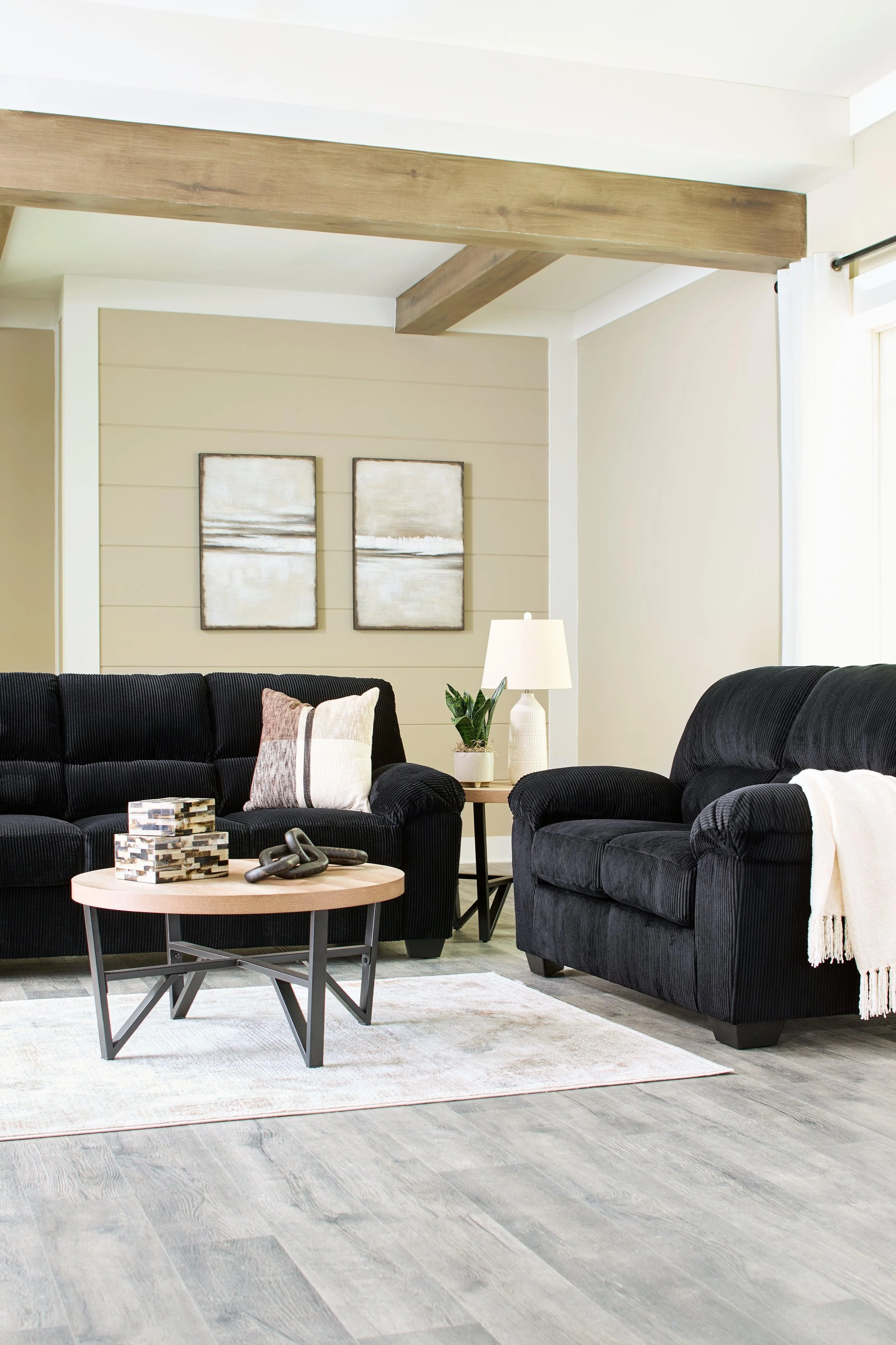 SimpleJoy Onyx Sofa & Loveseat - Image 4