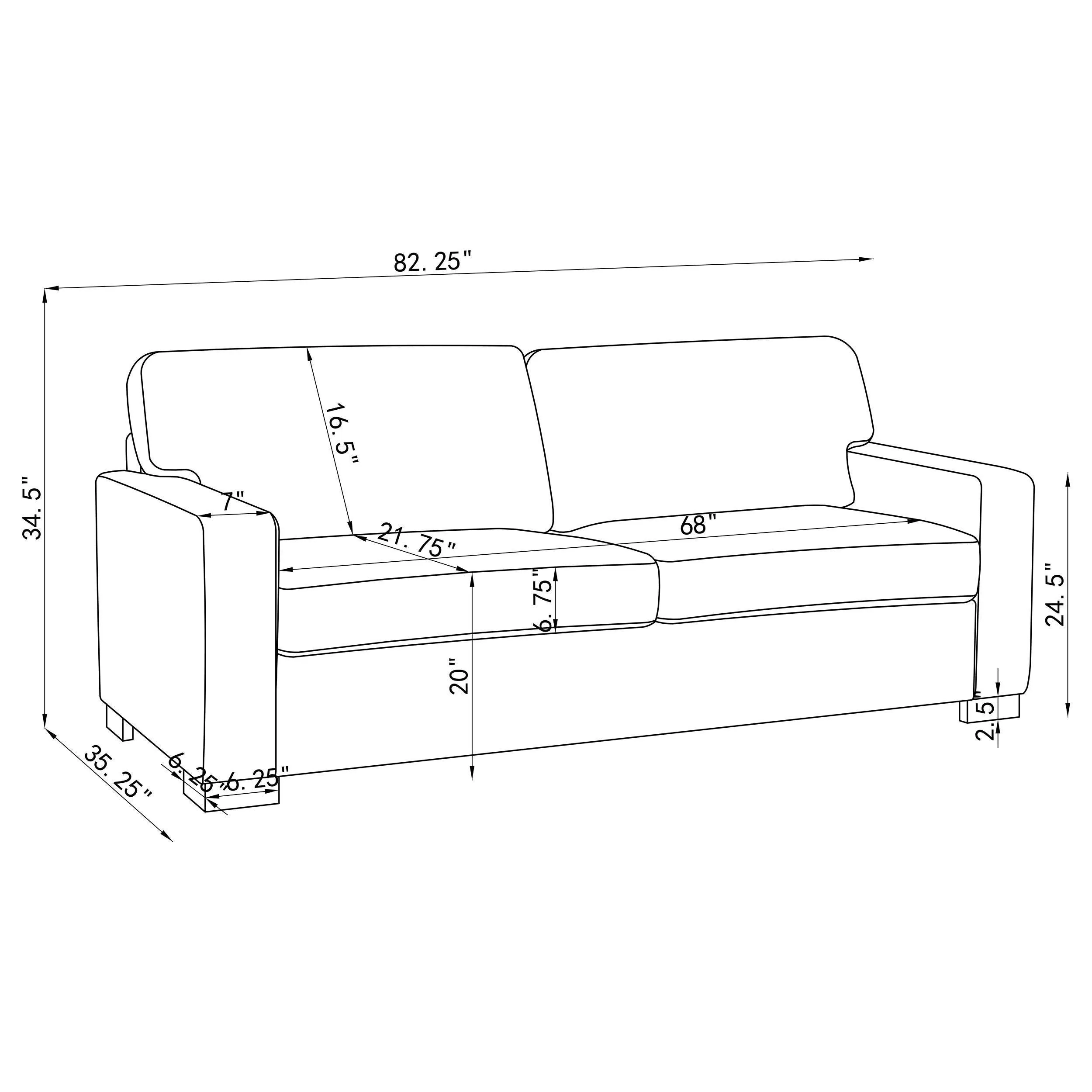 Simpson Upholstered Sofa Sleeper with Queen Mattress Grey - Image 11