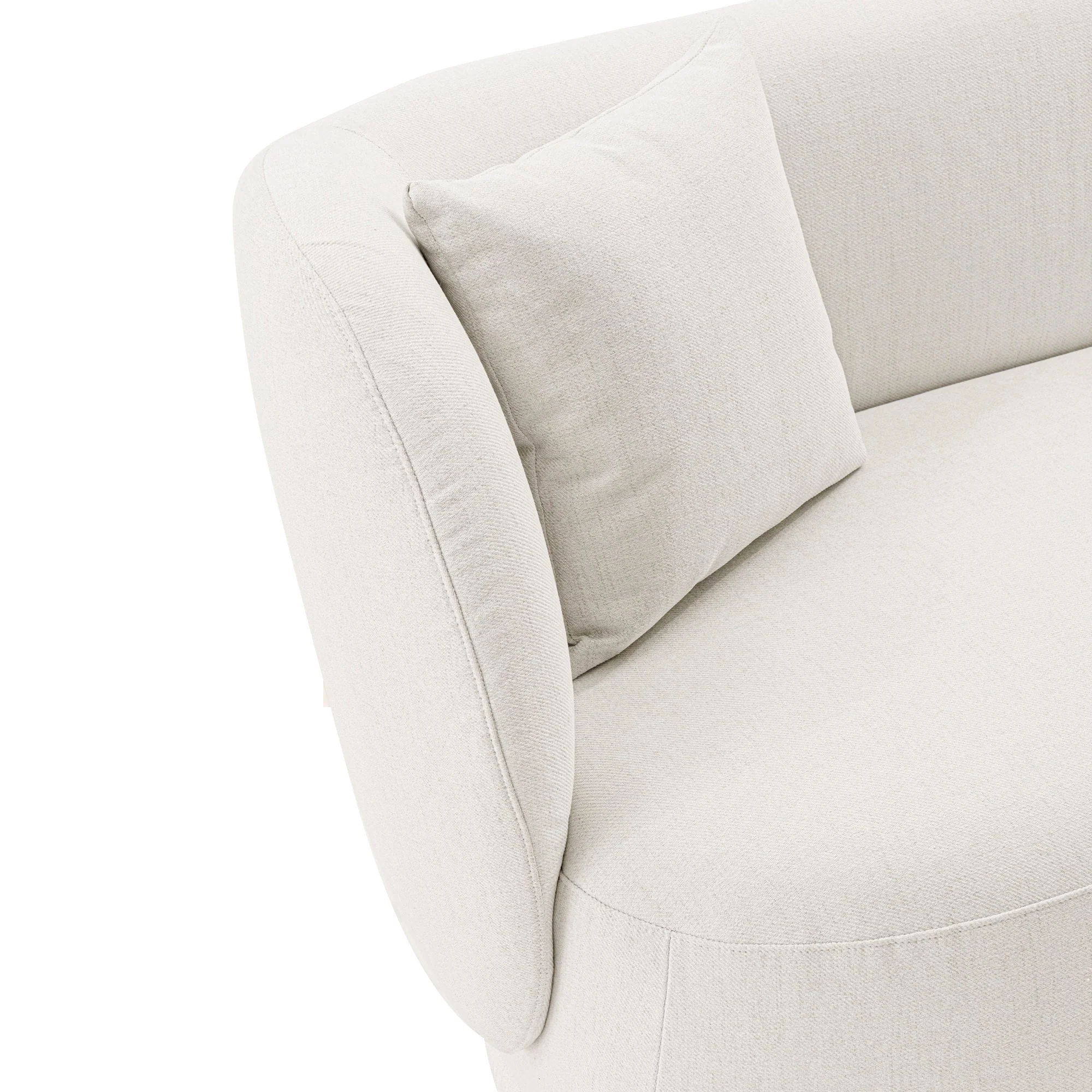 Siri 2 Piece Sofa and Accent Chair Set in Cream - Image 7