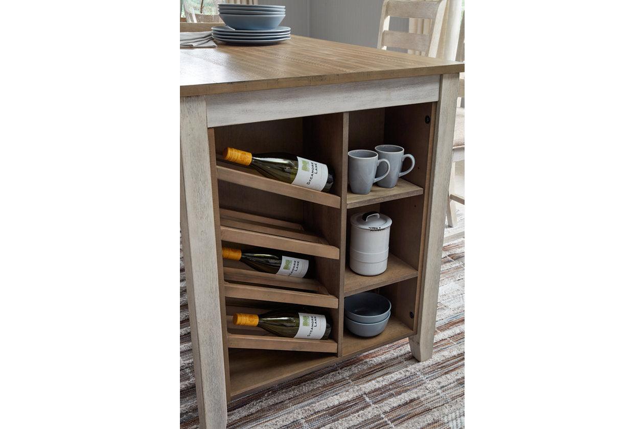 Skempton White/Light Brown Counter Height Dining Table and 2 Barstools - Image 3