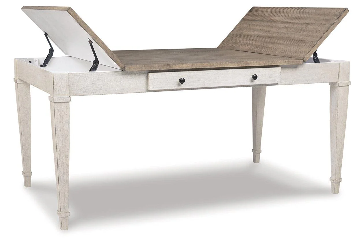 Skempton White/Light Brown Dining Table - Image 13