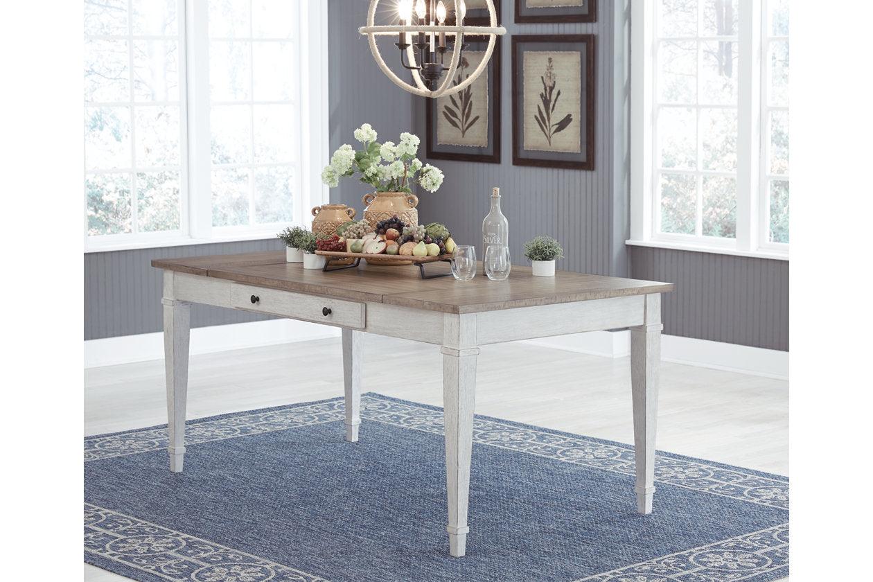 Skempton White/Light Brown Dining Table - Image 16