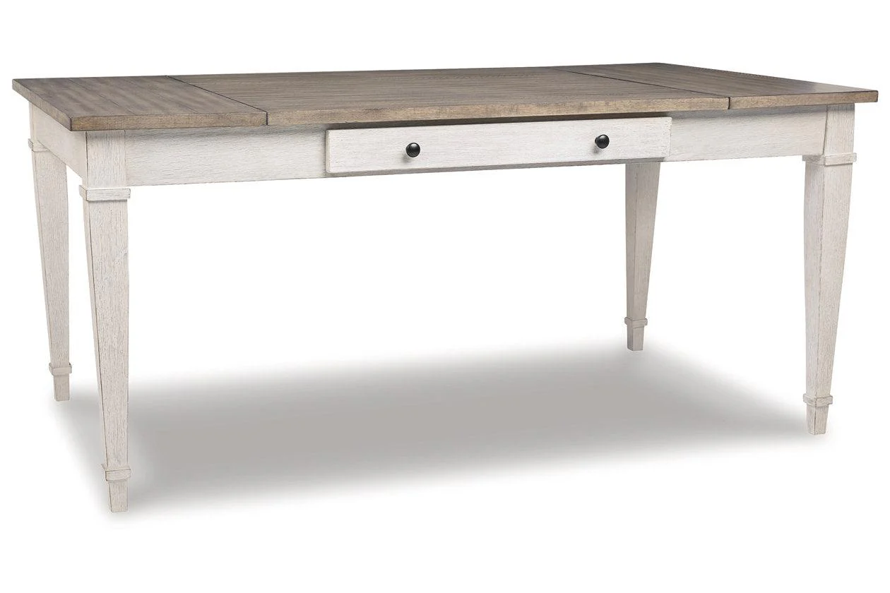 Skempton White/Light Brown Dining Table - Image 17
