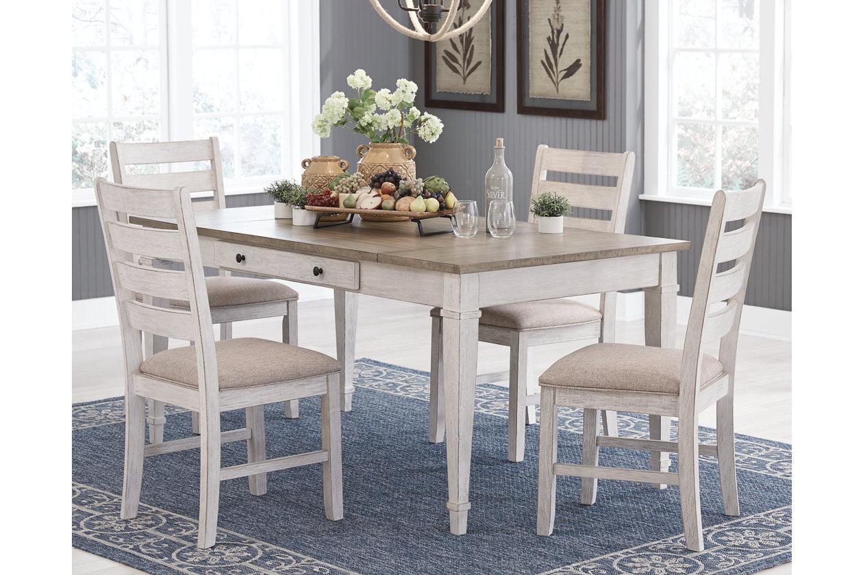 Skempton White/Light Brown Dining Table - Image 6