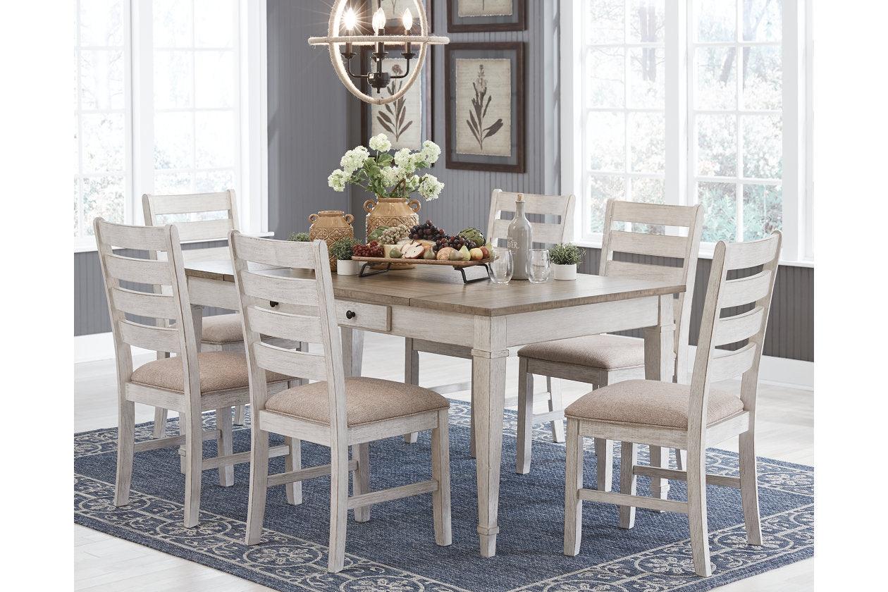 Skempton White/Light Brown Dining Table - Image 8