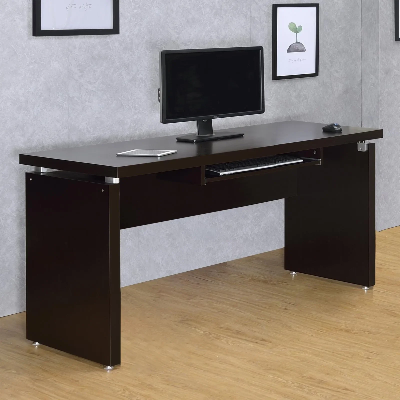 Skylar Cappuccino Computer Desk with Keyboard Drawer - Image 3