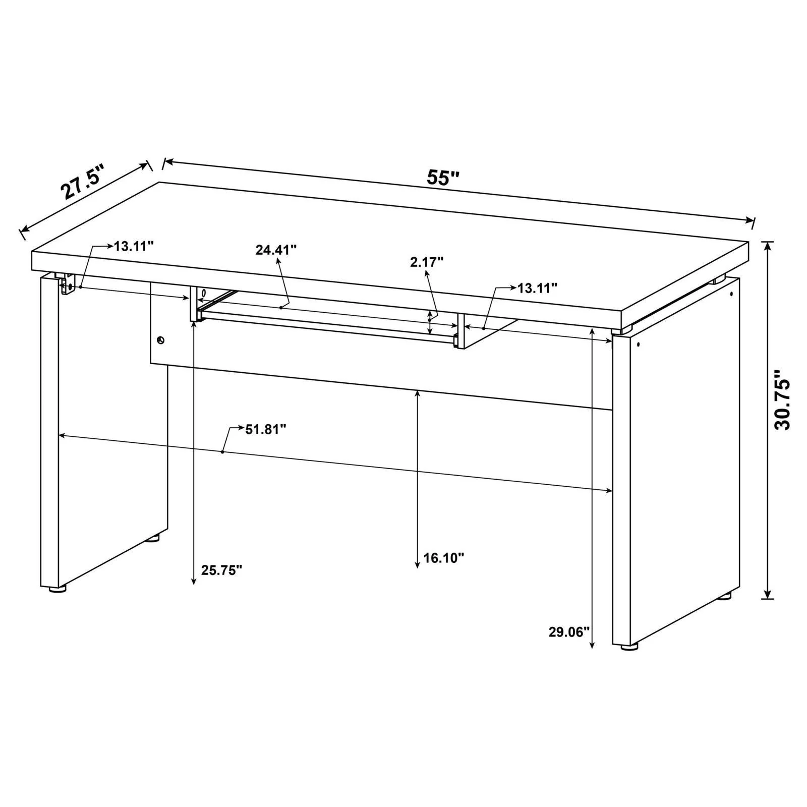 Skylar Cappuccino Engineered Wood L-Shape Computer Desk - Image 10