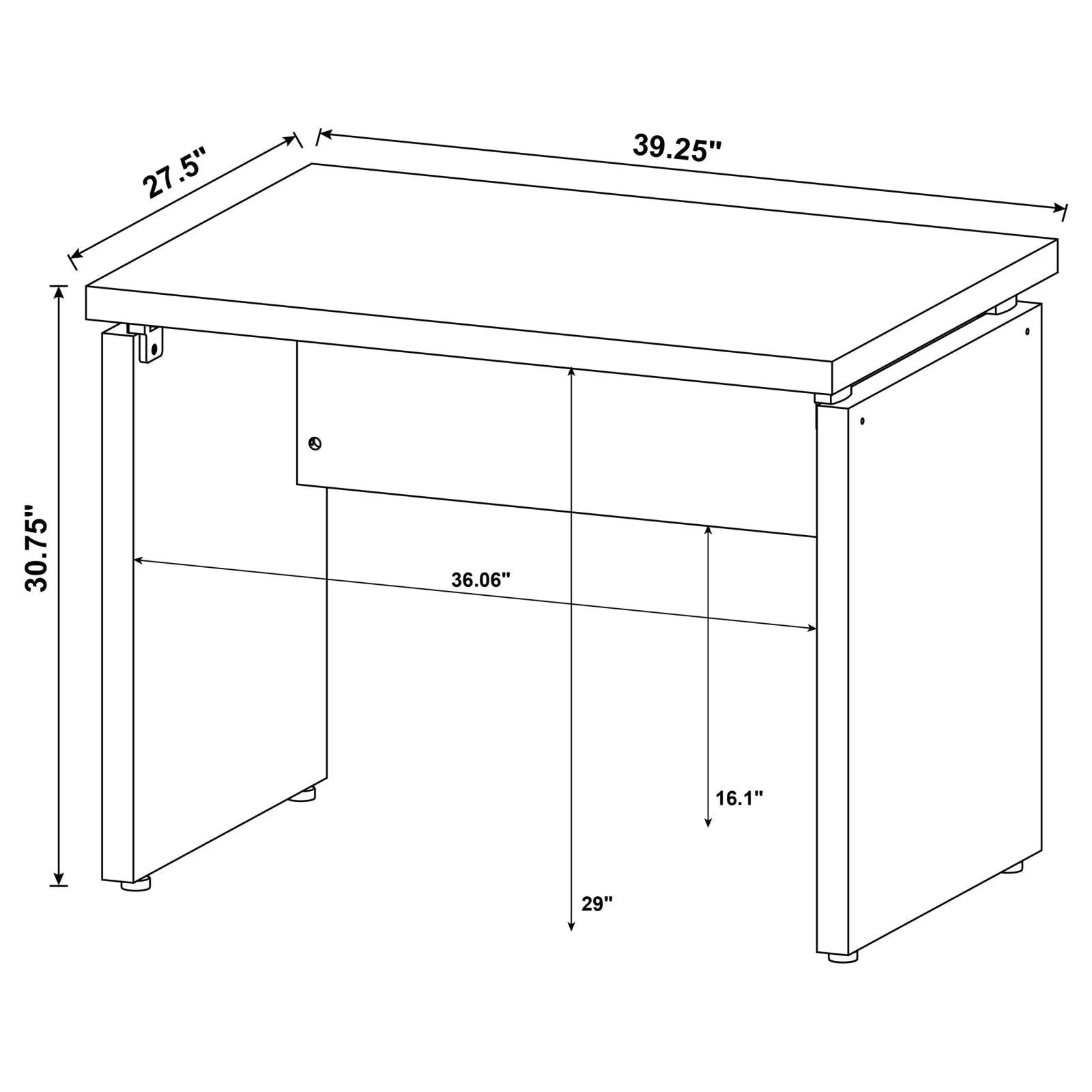 Skylar Cappuccino Engineered Wood L-Shape Computer Desk - Image 11