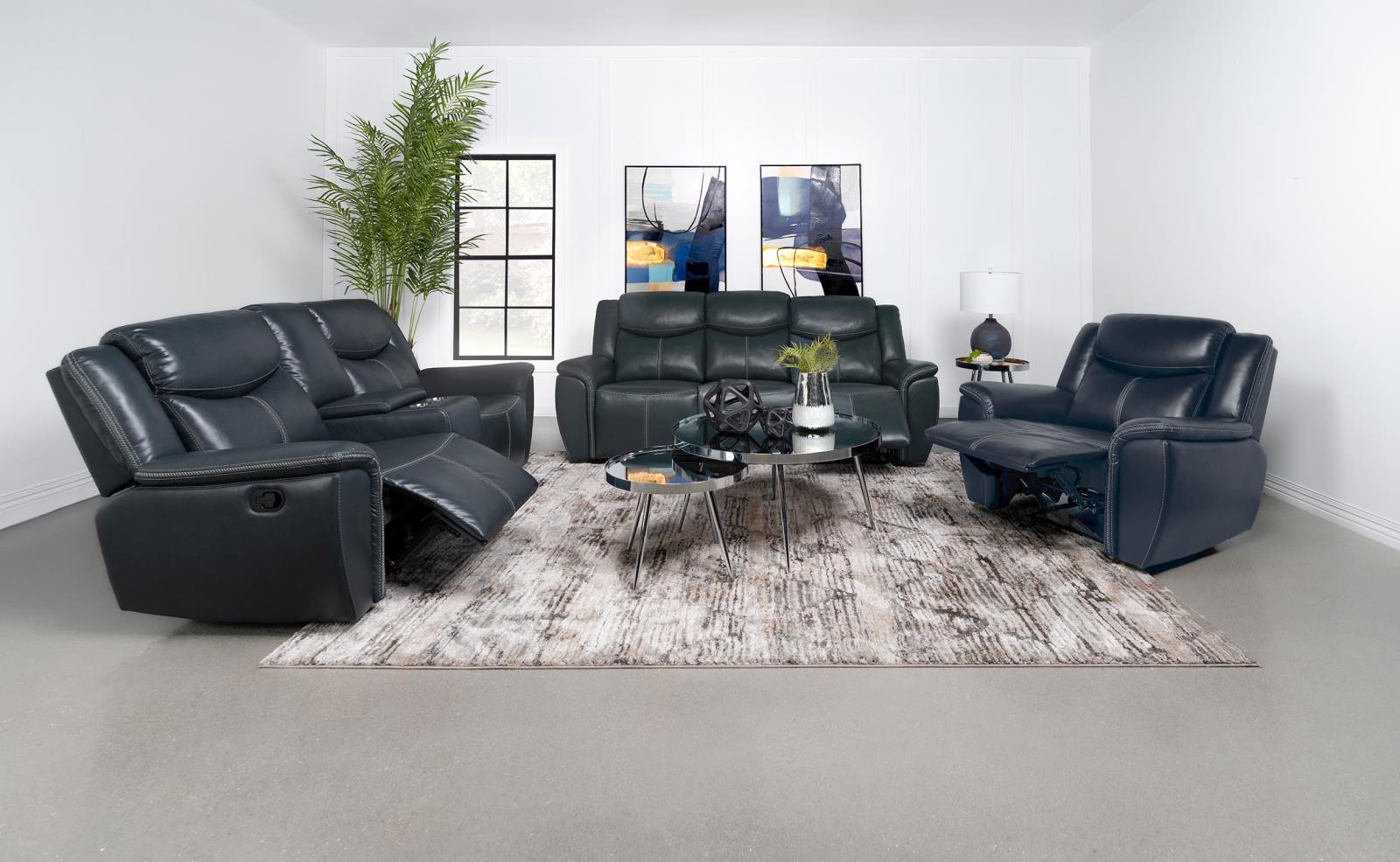 Sloane Blue Upholstered Motion Recliner Chair - Image 8