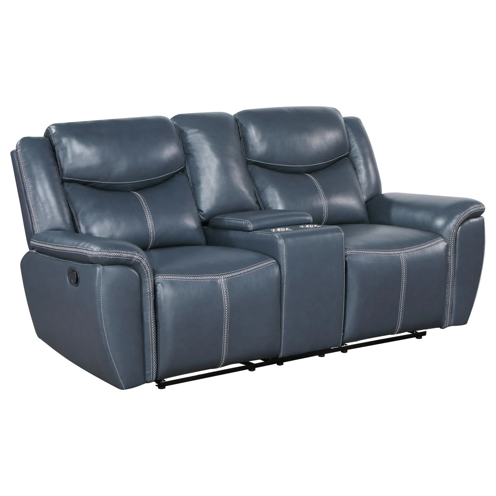 Sloane Blue Upholstered Motion Reclining Living Room Set - Image 12
