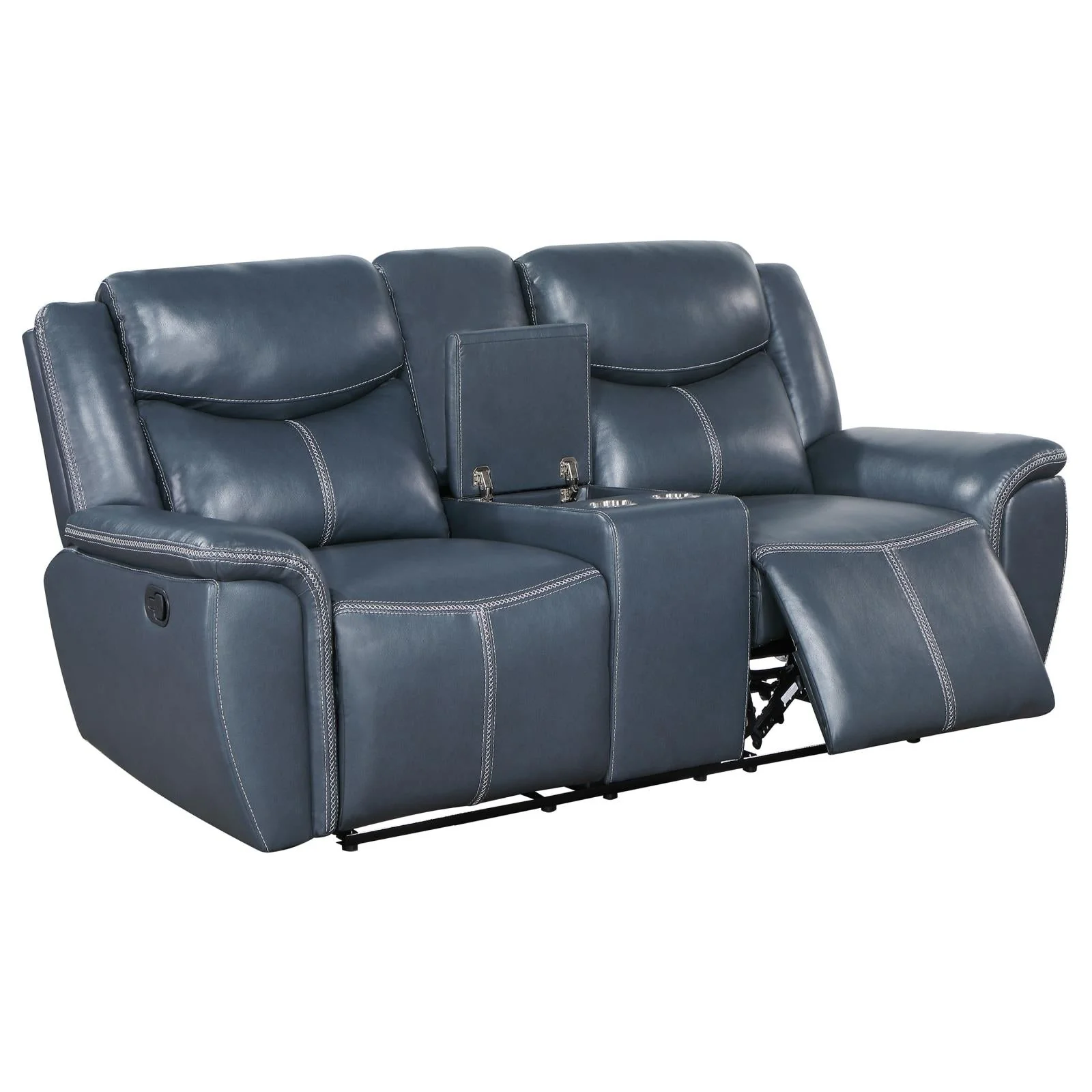 Sloane Blue Upholstered Motion Reclining Living Room Set - Image 13