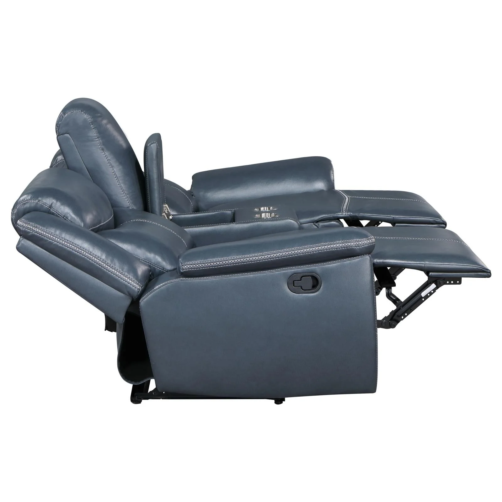 Sloane Blue Upholstered Motion Reclining Living Room Set - Image 16