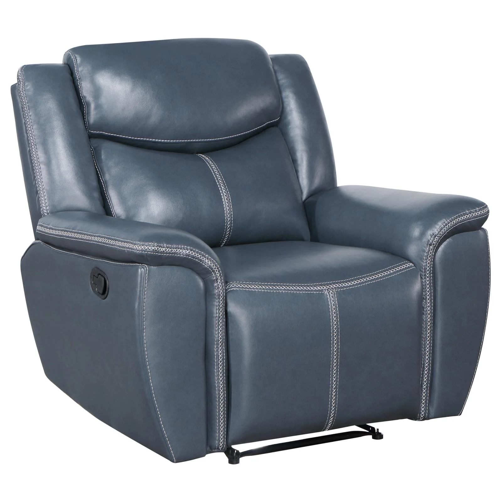 Sloane Blue Upholstered Motion Reclining Living Room Set - Image 17