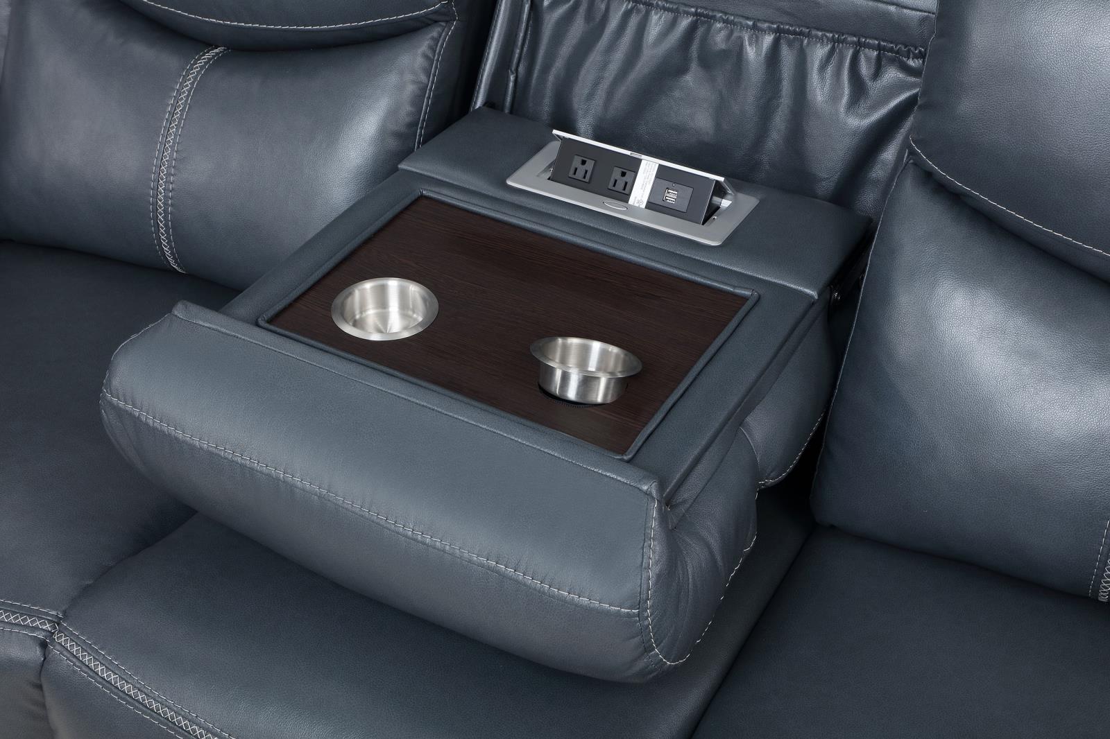 Sloane Blue Upholstered Motion Reclining Living Room Set - Image 22