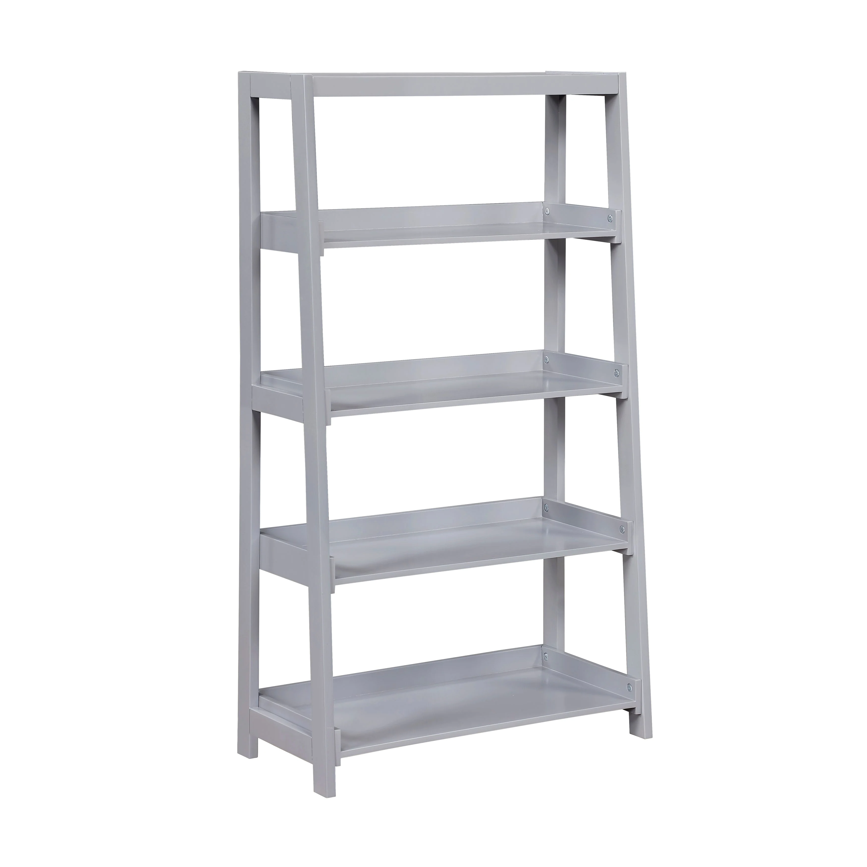 Sloane Gray Bookcase with 4 Fixed Shelves