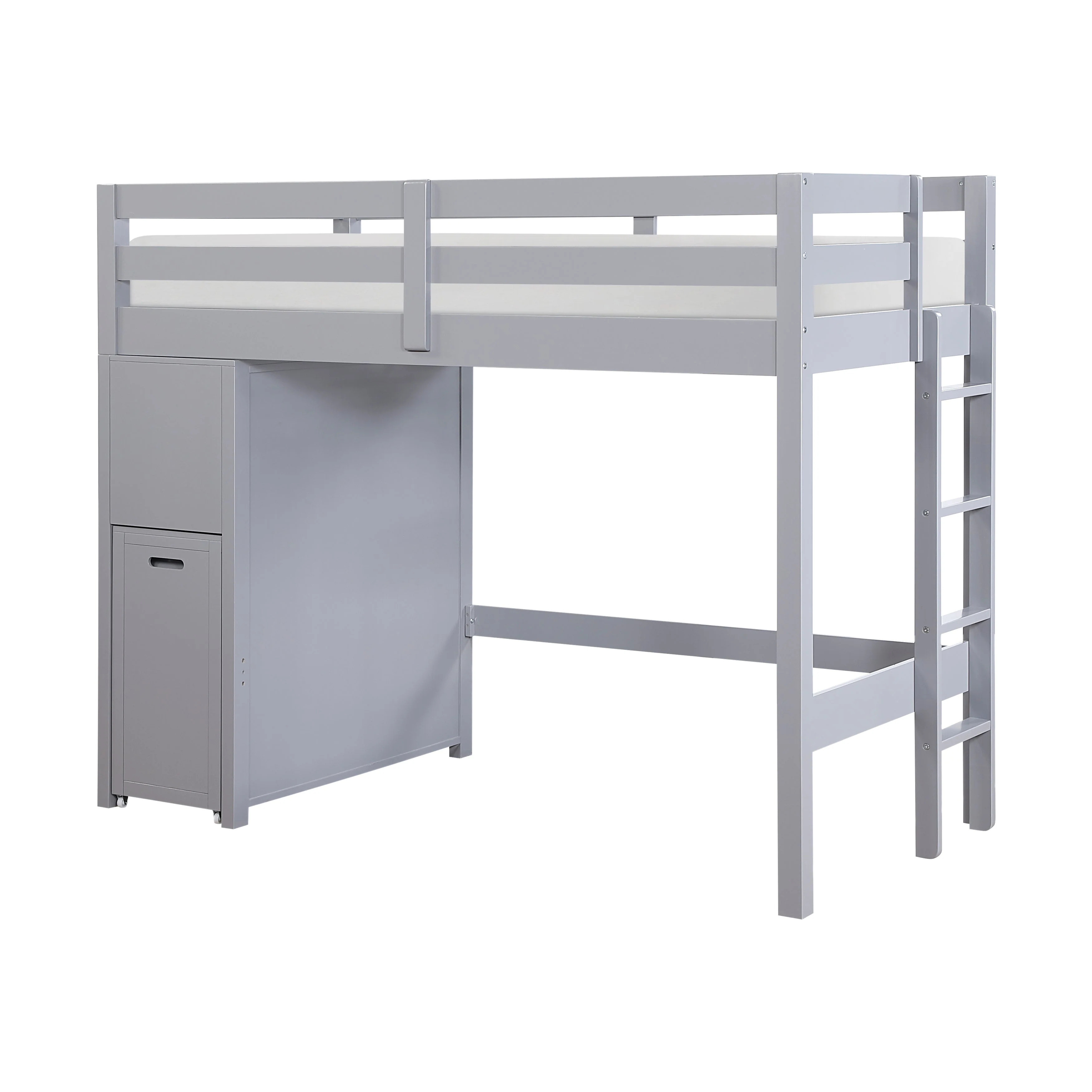 Sloane Gray Twin/Full Loft Bunk Bed with Chest and Hidden Desk - Image 15