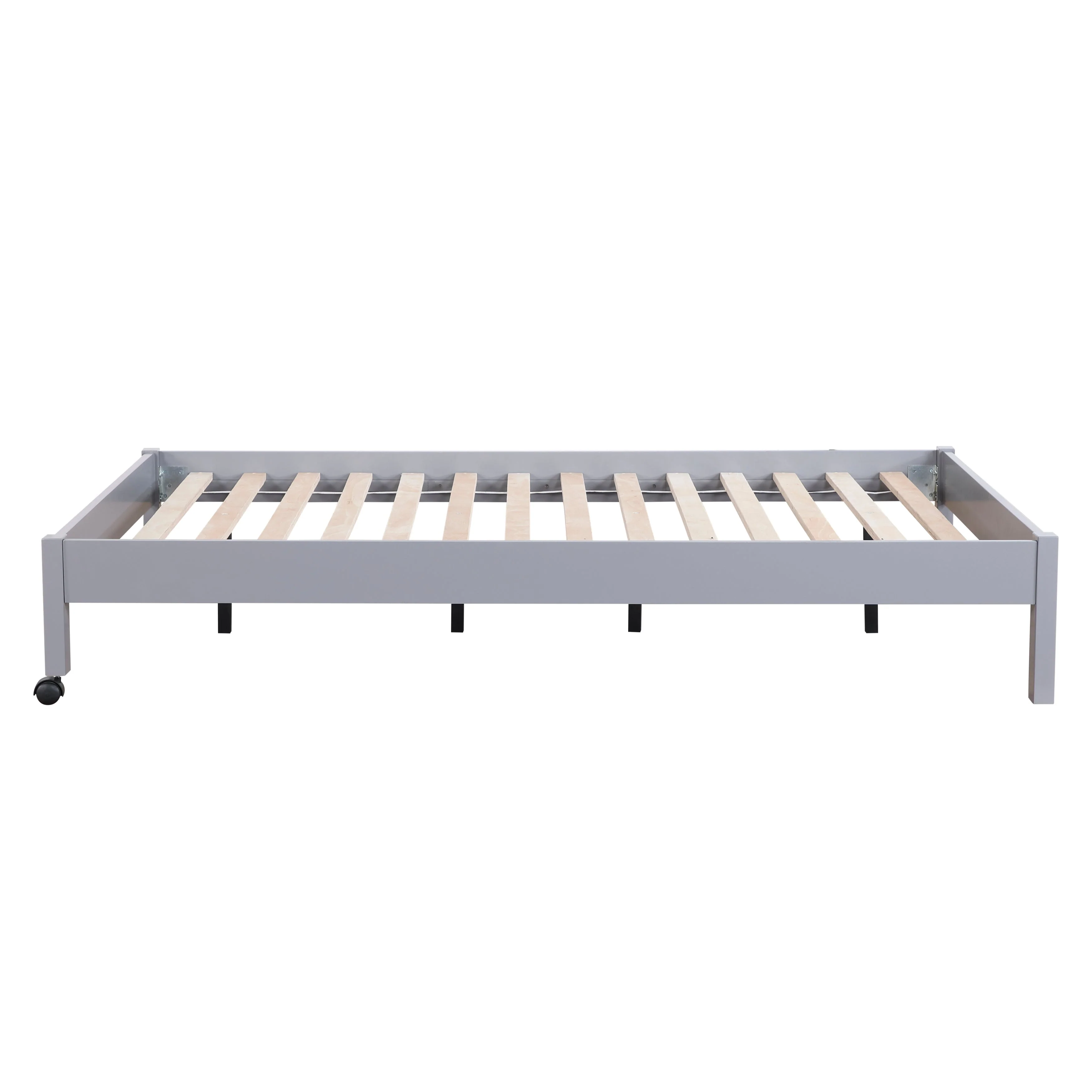 Sloane Gray Twin/Full Loft Bunk Bed with Chest and Hidden Desk - Image 26