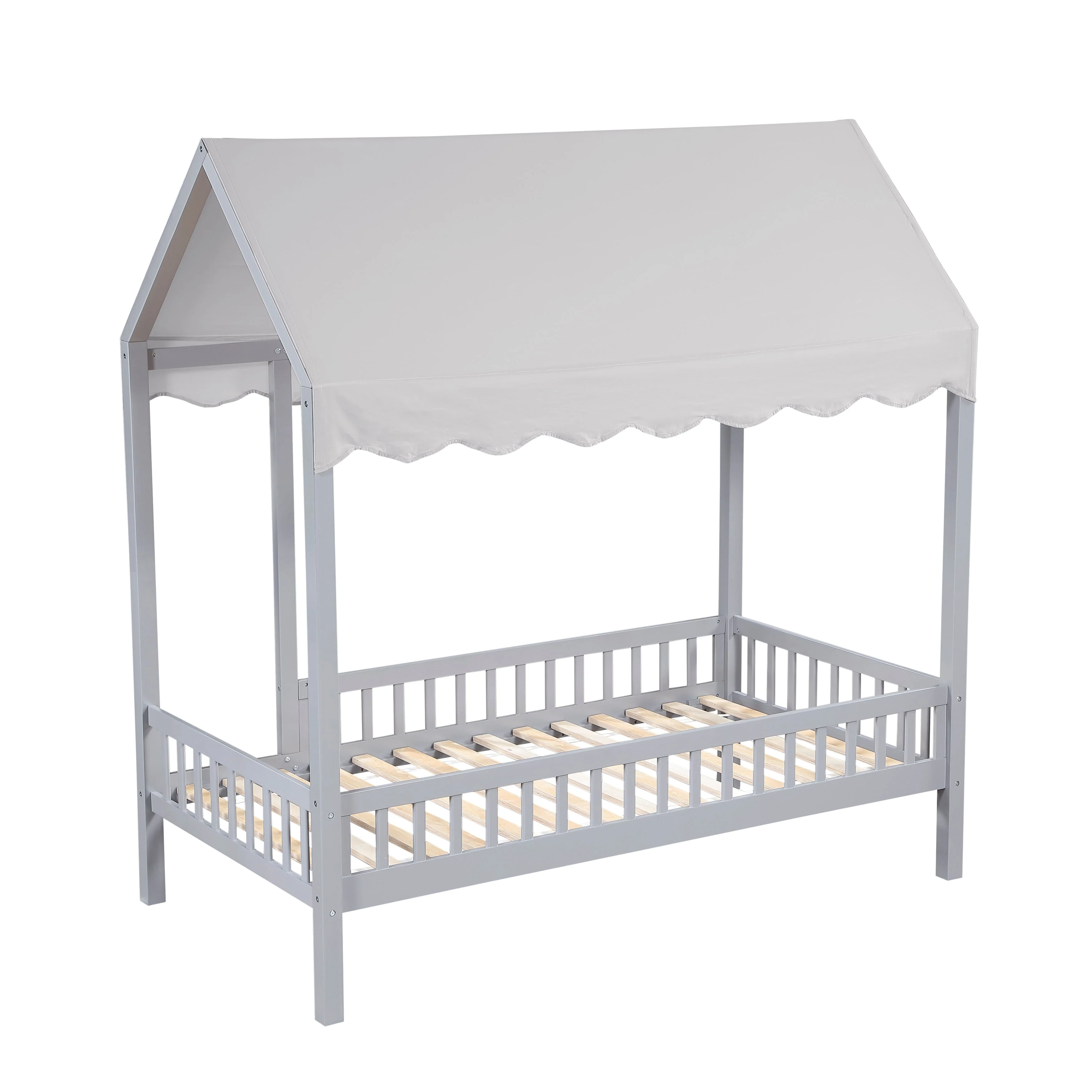 Sloane Gray Twin/Full Loft Bunk Bed with Chest and Hidden Desk - Image 40