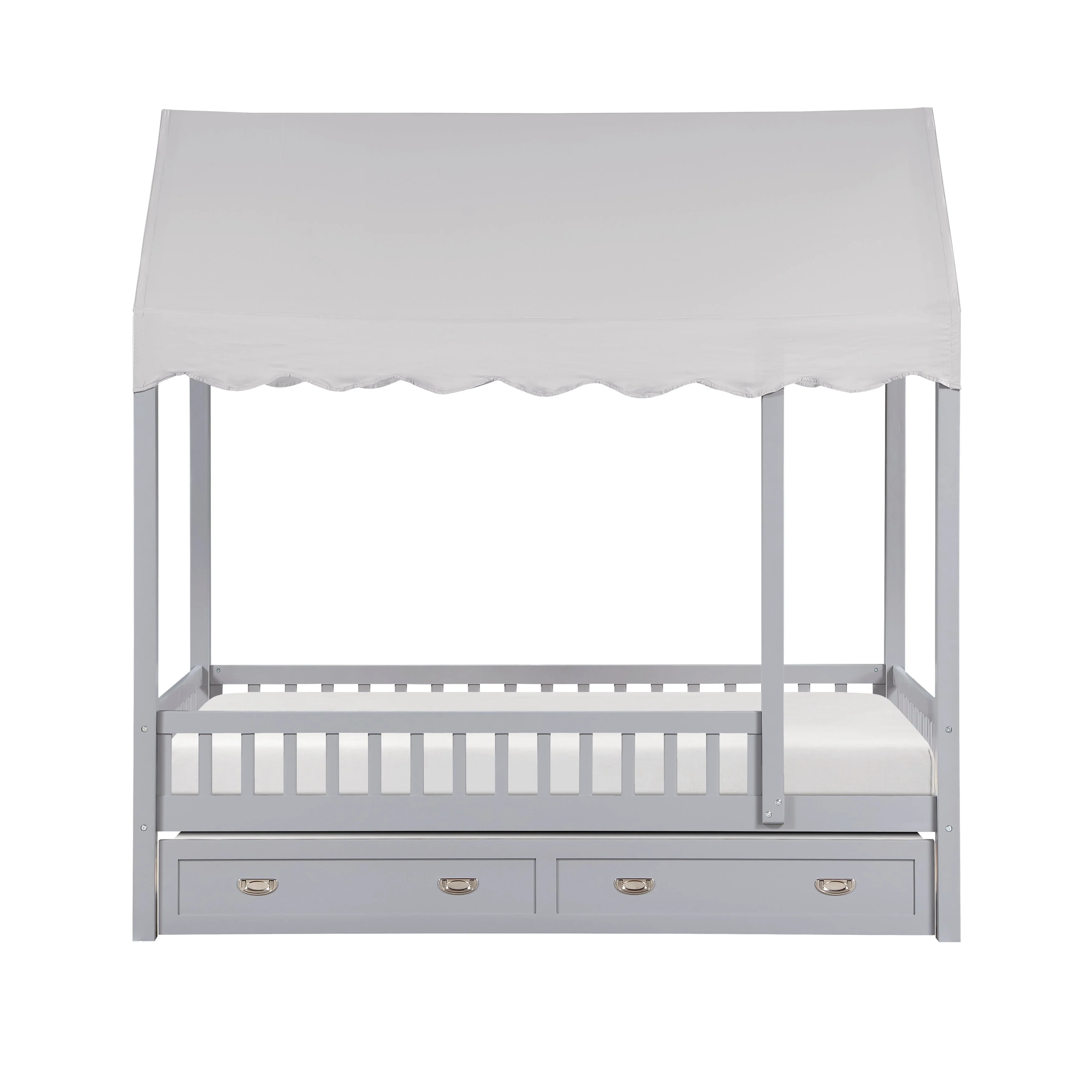 Sloane Gray Twin/Full Loft Bunk Bed with Chest and Hidden Desk - Image 41