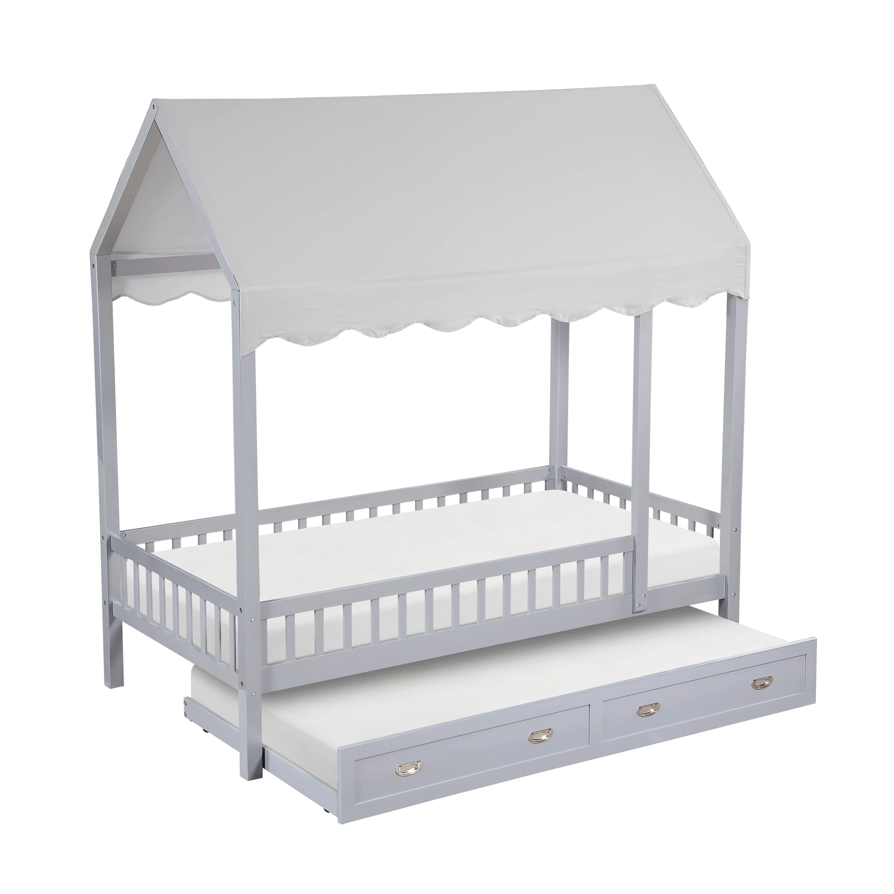 Sloane Gray Twin/Full Loft Bunk Bed with Chest and Hidden Desk - Image 42