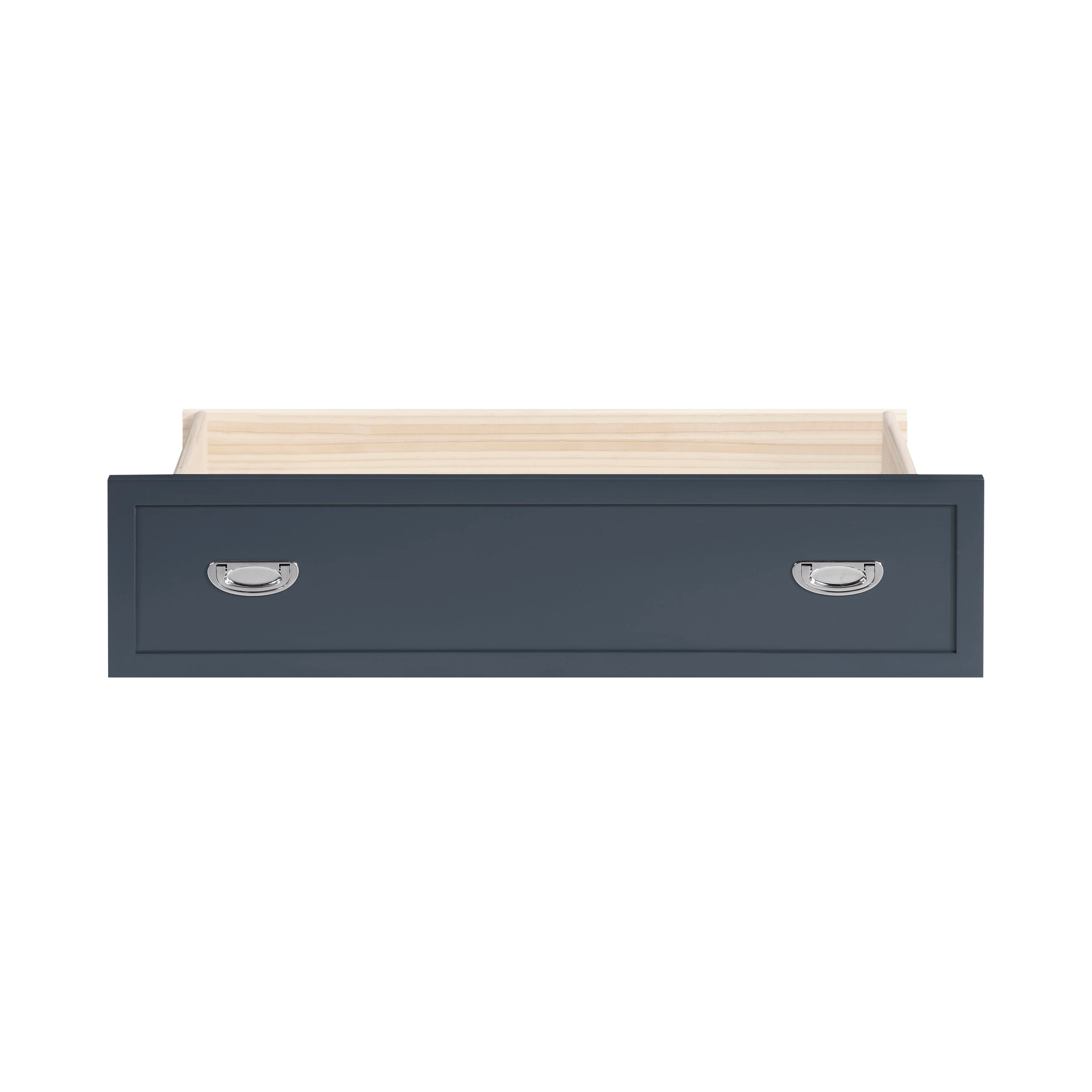 Sloane Navy Blue Full Bookcase Bed with Hidden Desk, Stool and Storage Bench - Image 28