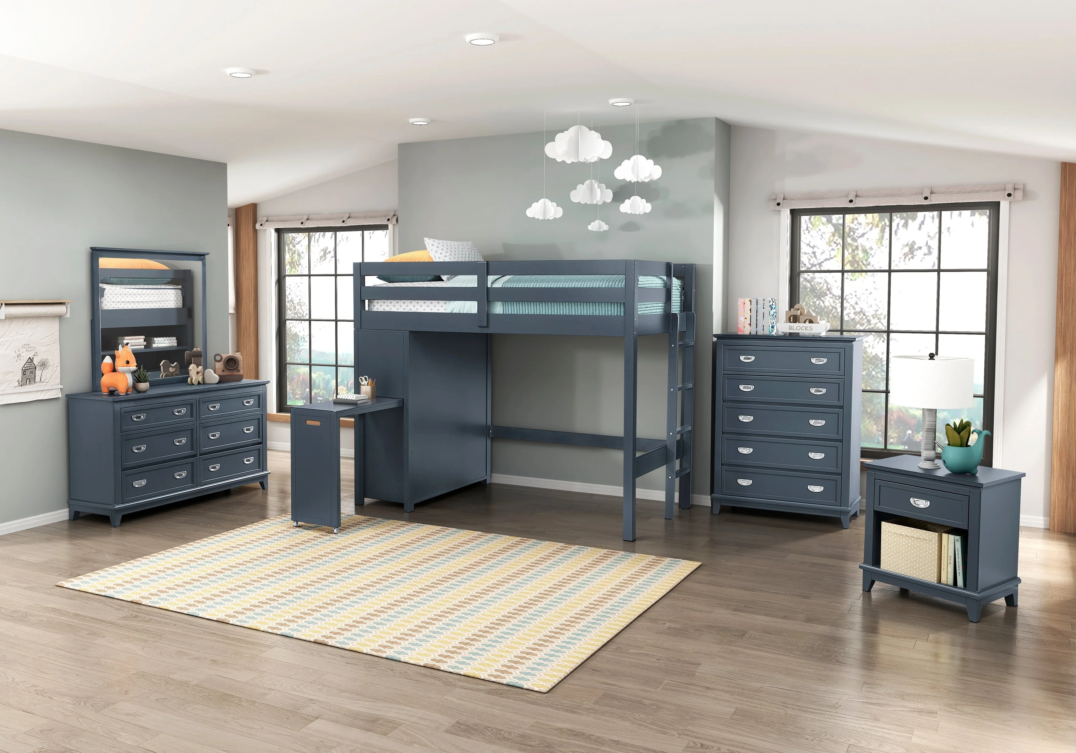 Sloane Navy Blue Mirror - Image 6