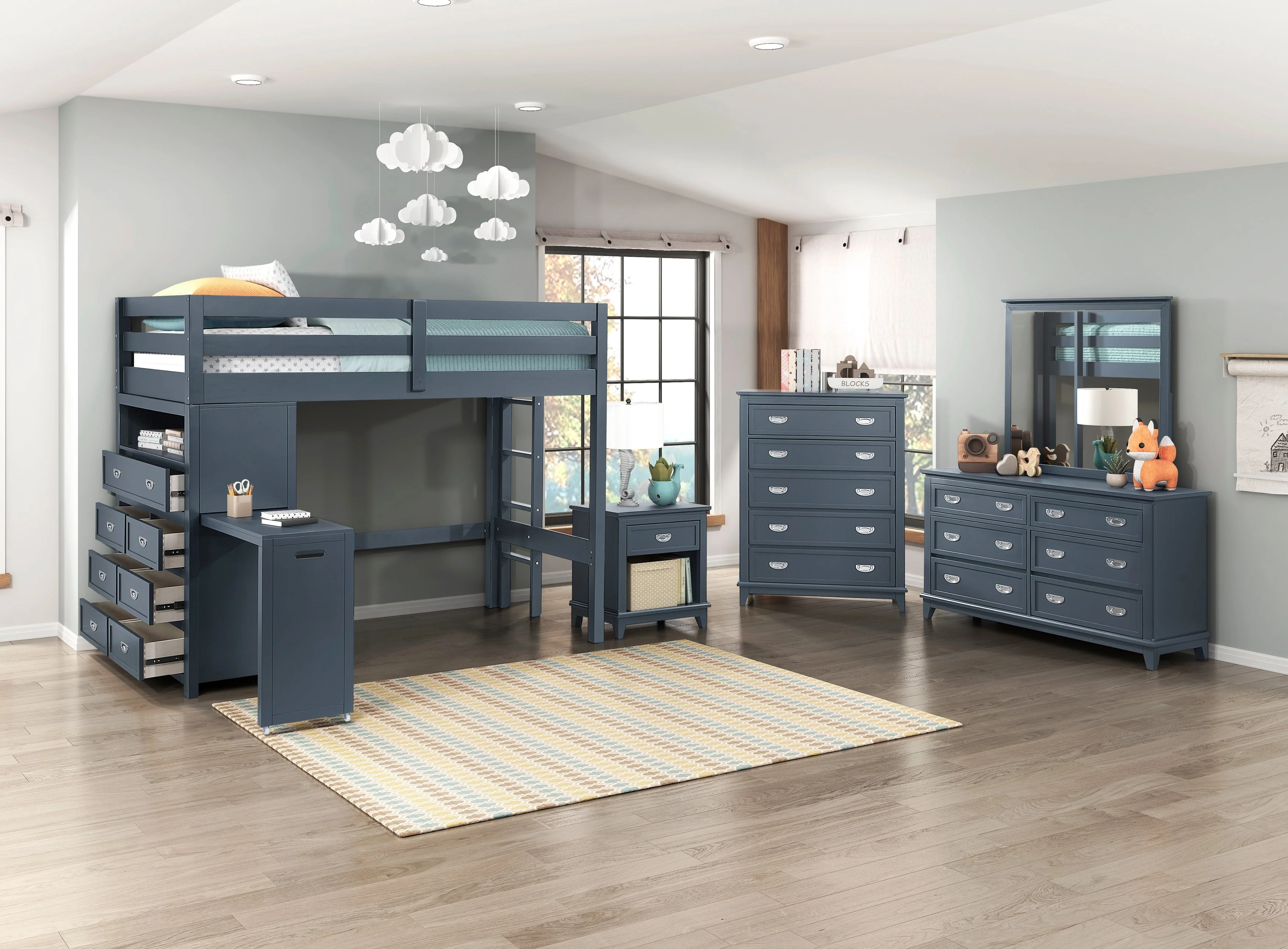 Sloane Navy Blue Mirror - Image 7