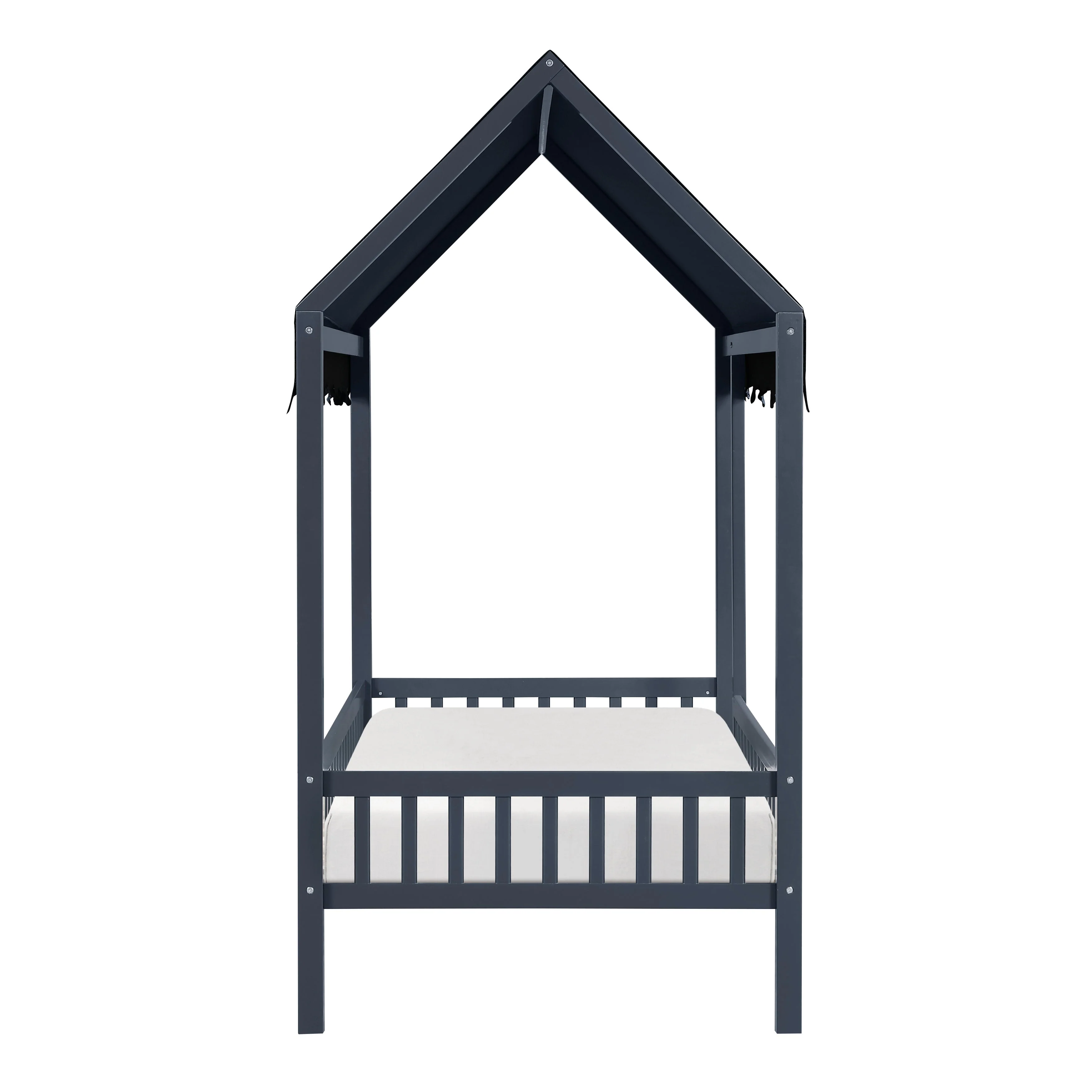 Sloane Navy Blue Twin Canopy Platform Bed - Image 5