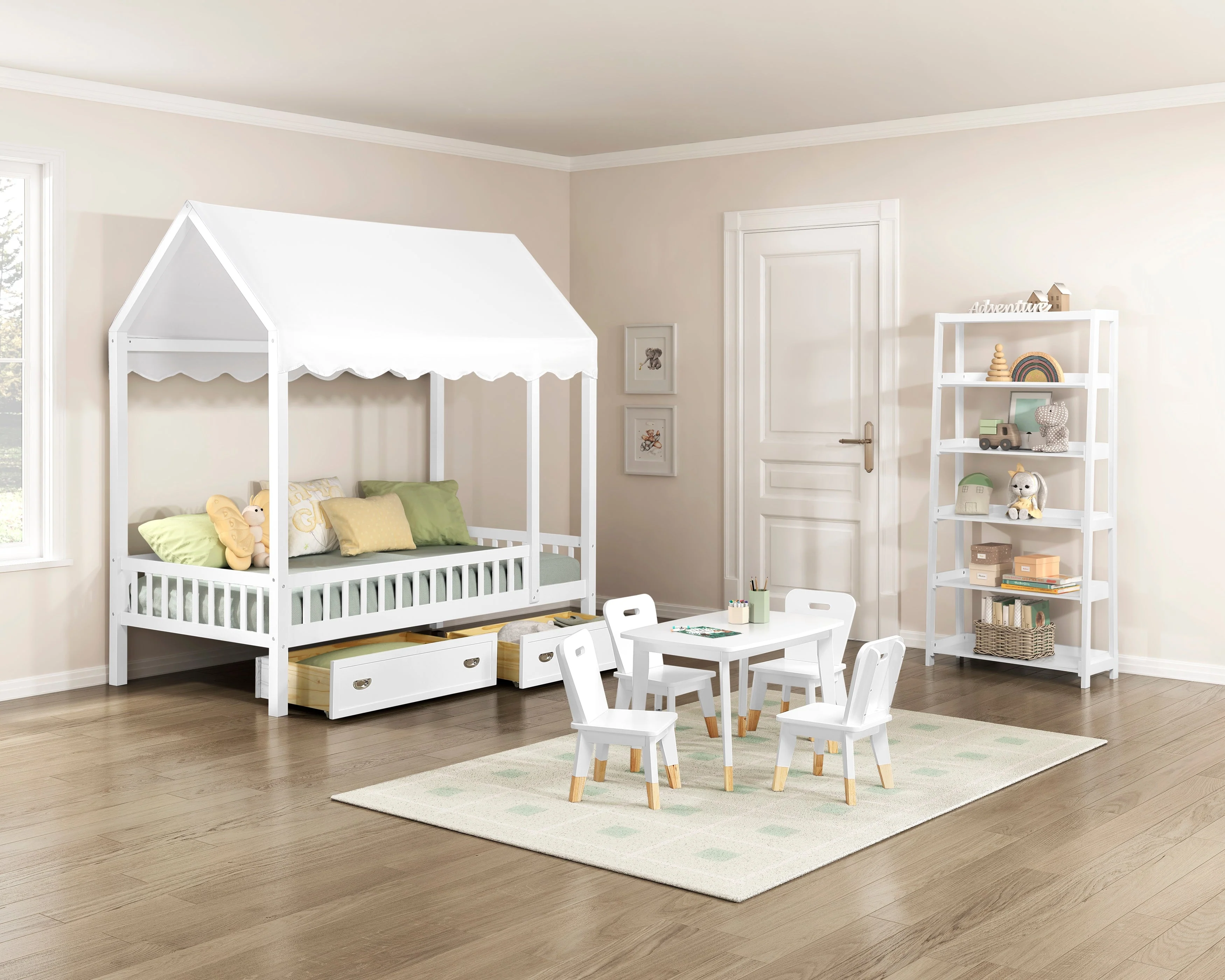 Sloane White Bookcase with 5 Fixed Shelves - Image 5