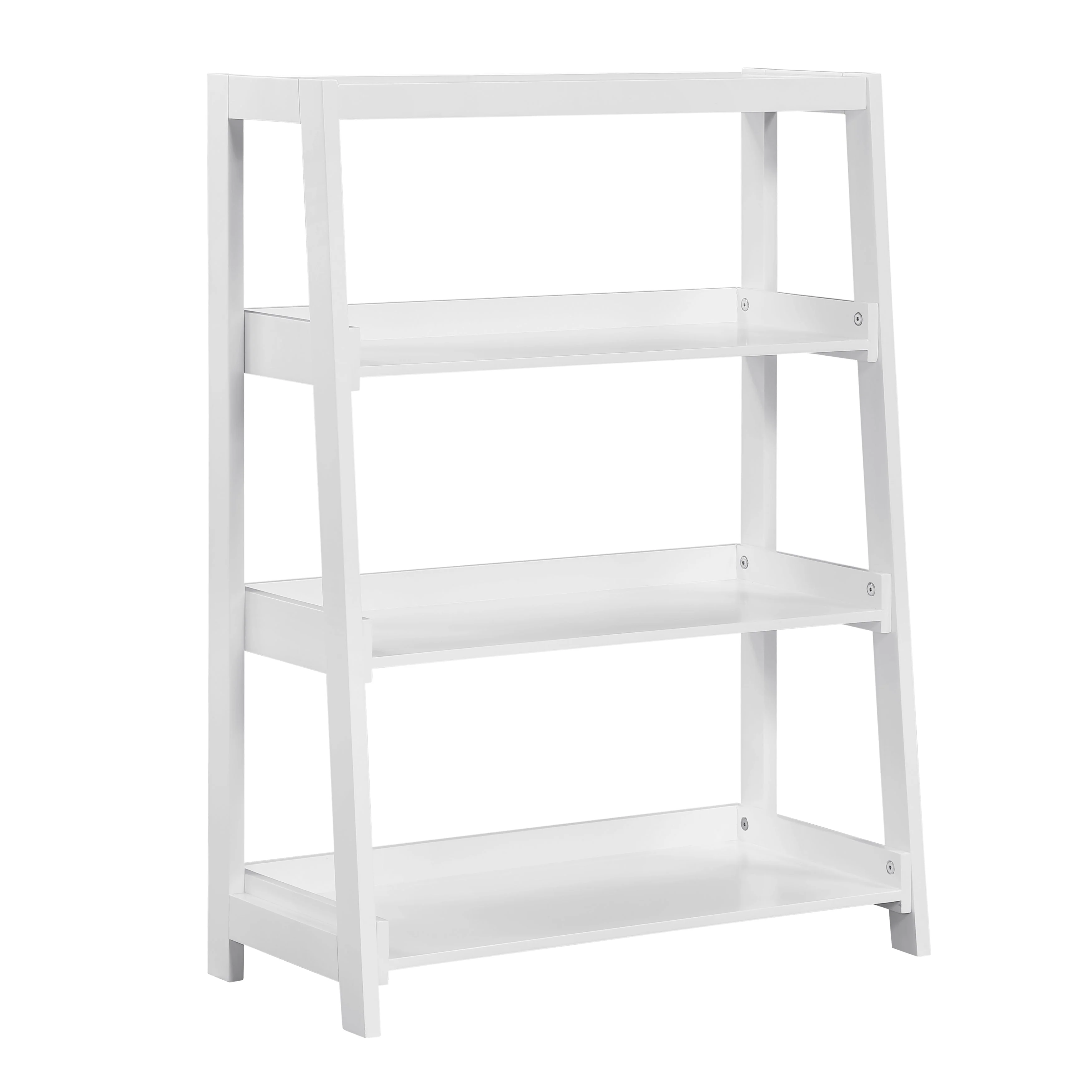 Sloane White Bookcase with 3 Fixed Shelves