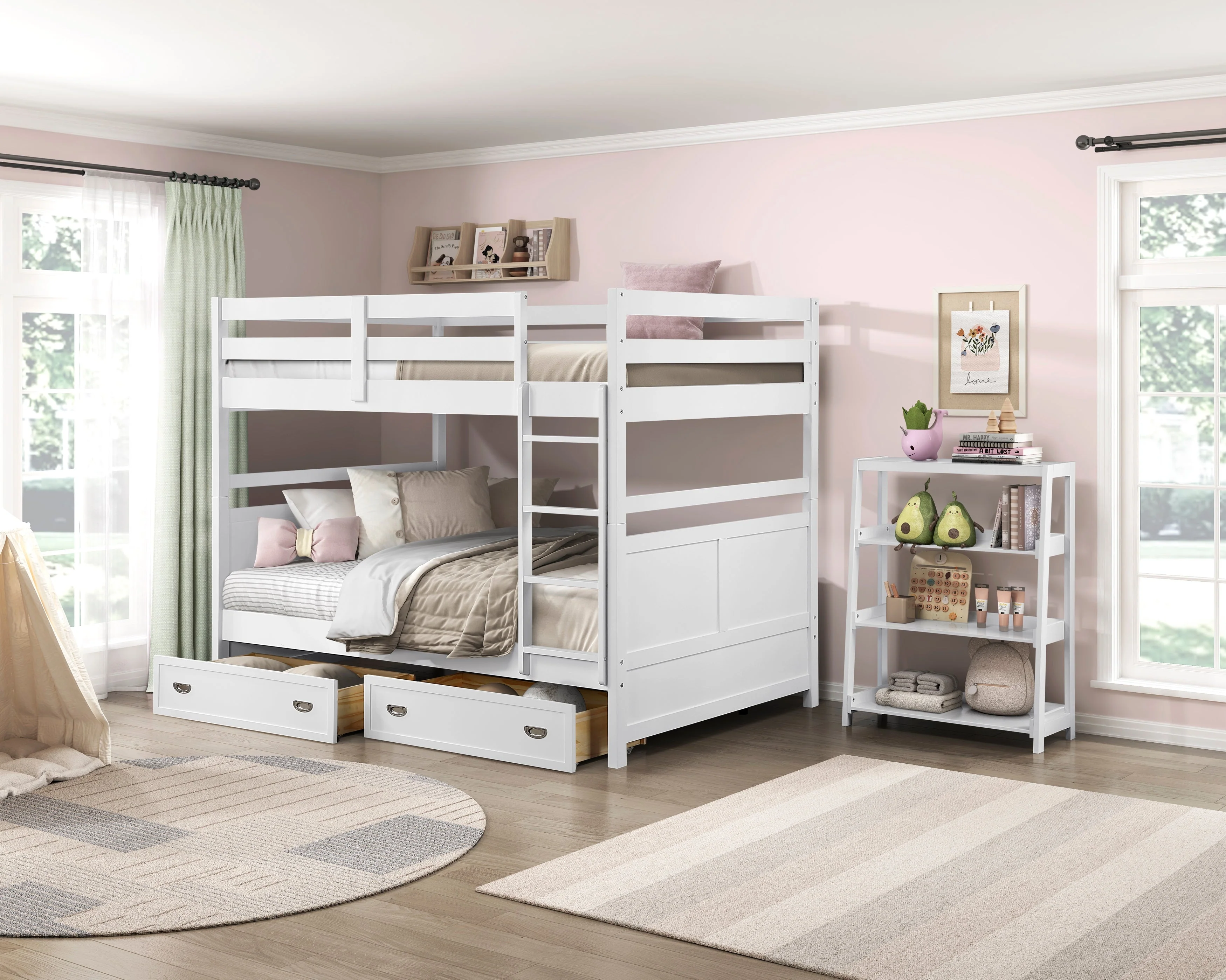 Sloane White Bookcase with 3 Fixed Shelves - Image 10
