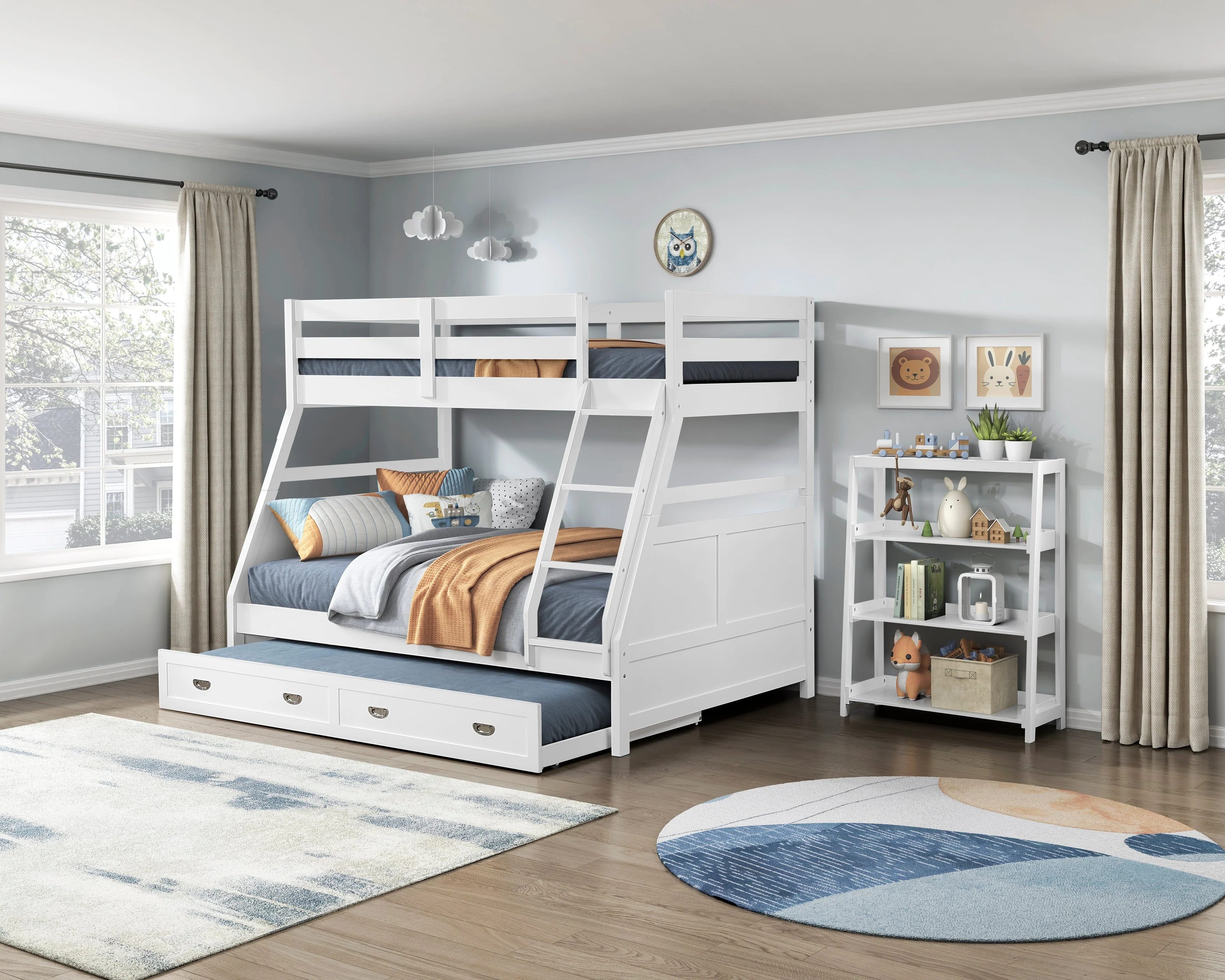 Sloane White Bookcase with 3 Fixed Shelves - Image 12