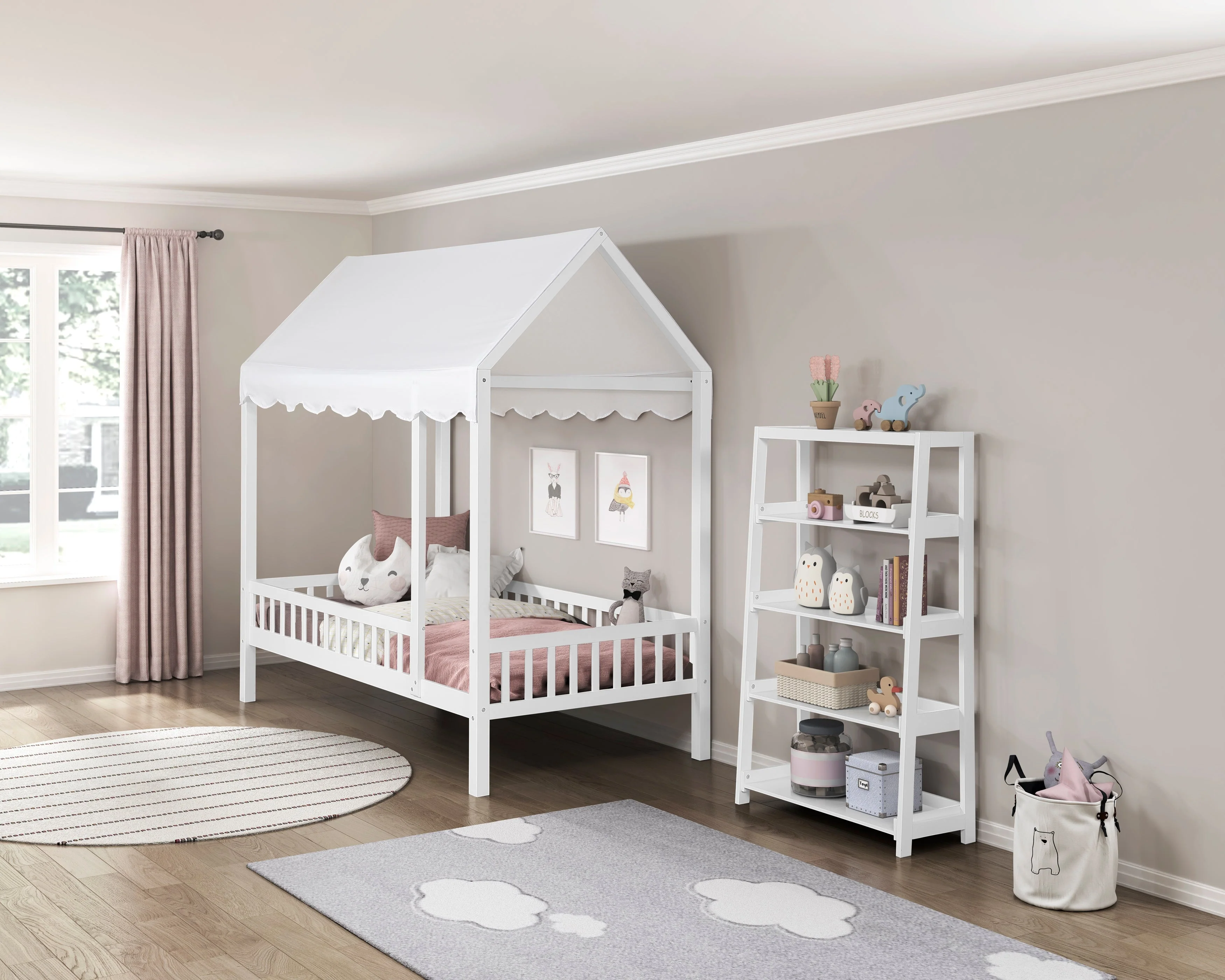 Sloane White Bookcase with 4 Fixed Shelves - Image 7