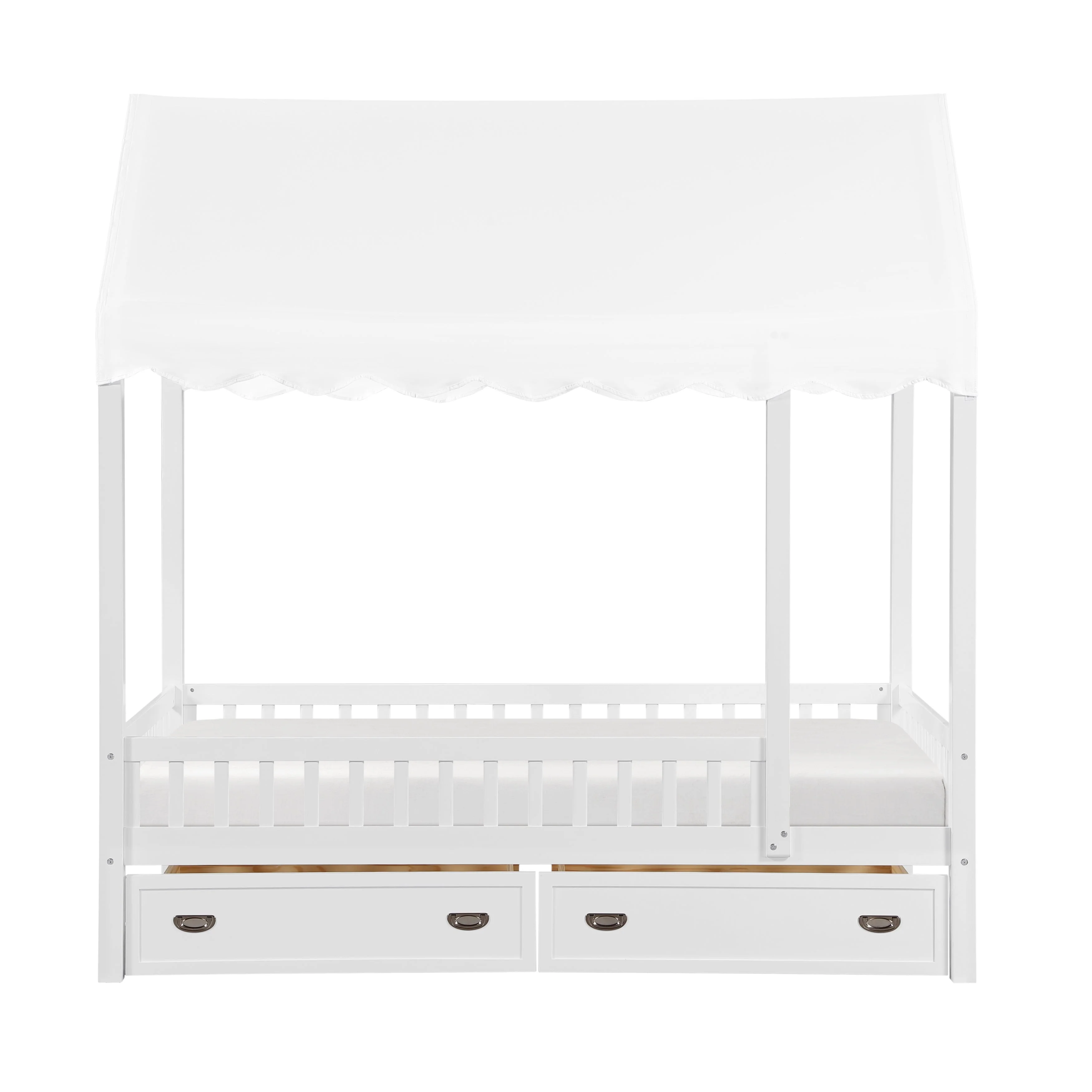 Sloane White Twin Canopy Platform Bed - Image 13