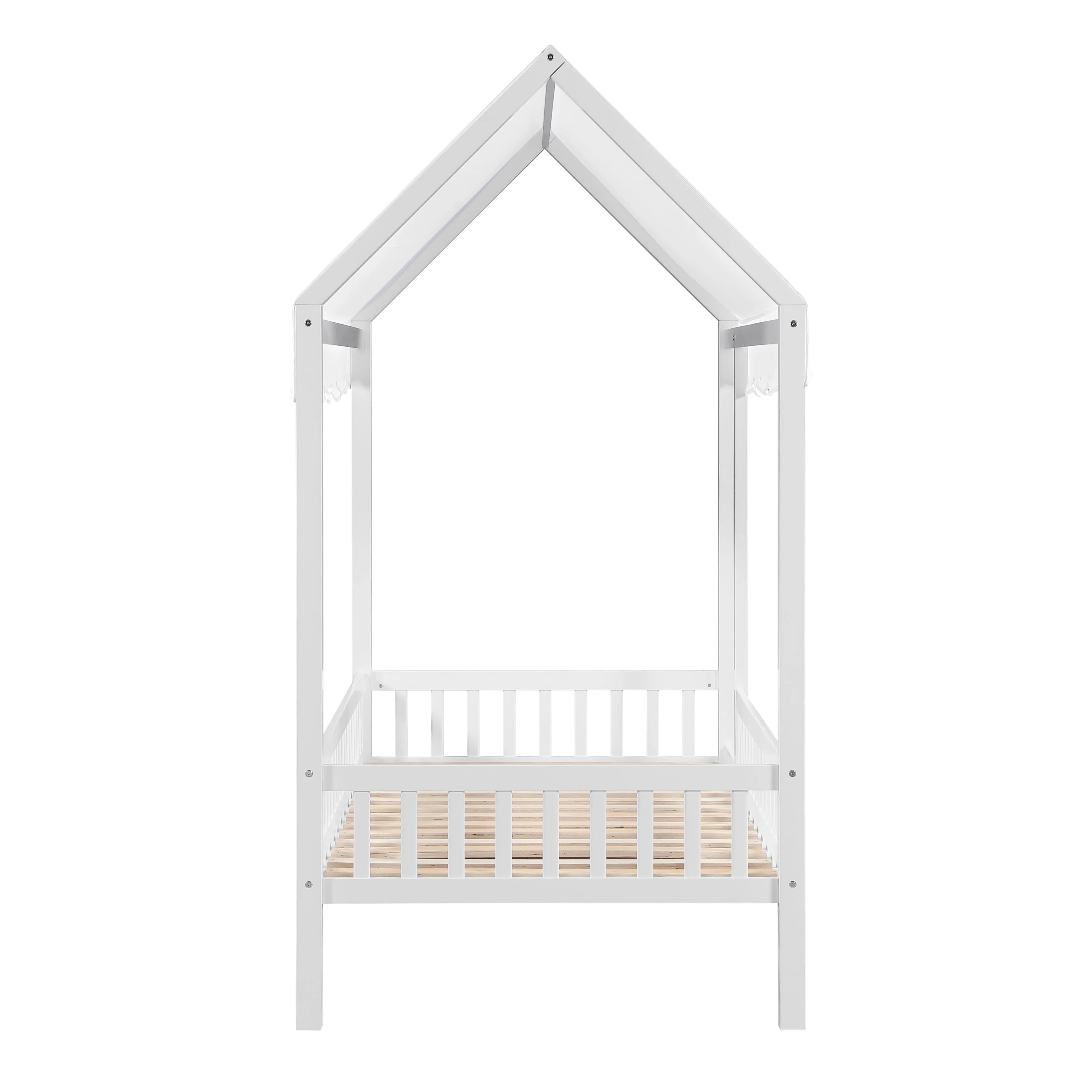 Sloane White Twin Canopy Platform Bed - Image 6
