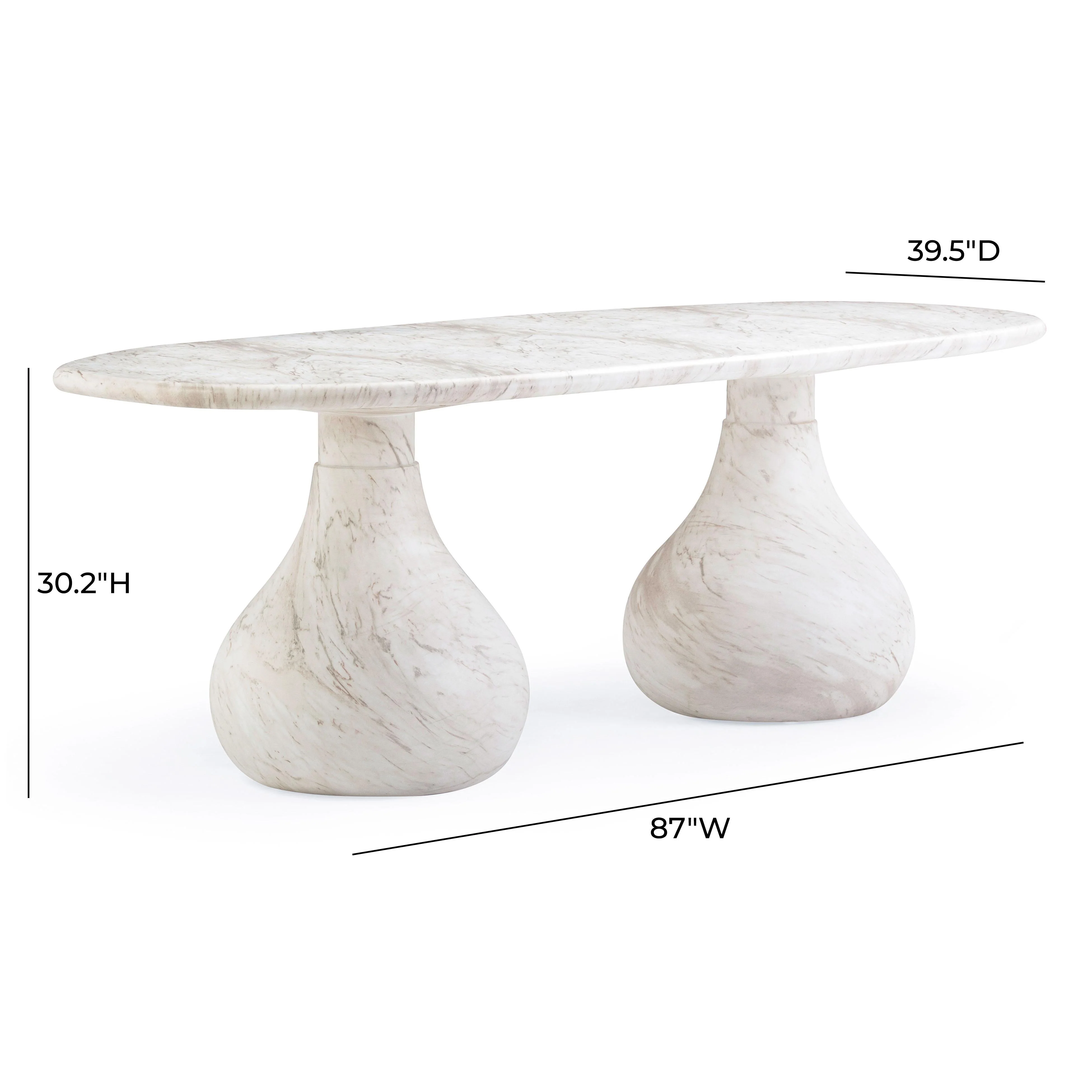 Smooch Indoor / Outdoor 87" Dining Table - Image 16