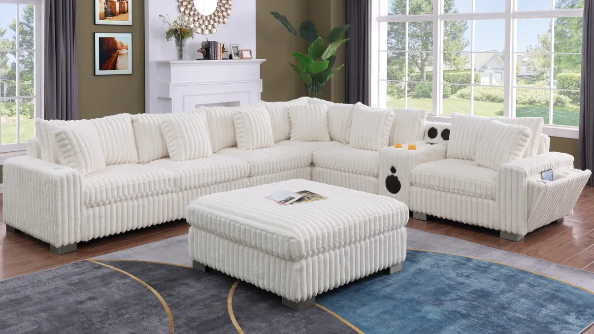 Snuggle Station Cream Sectional