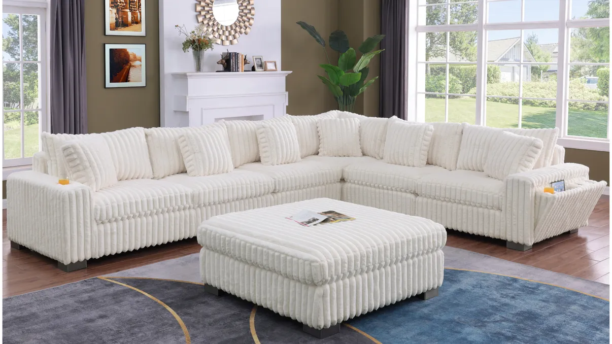 Snuggle Station Cream Sectional - Image 3
