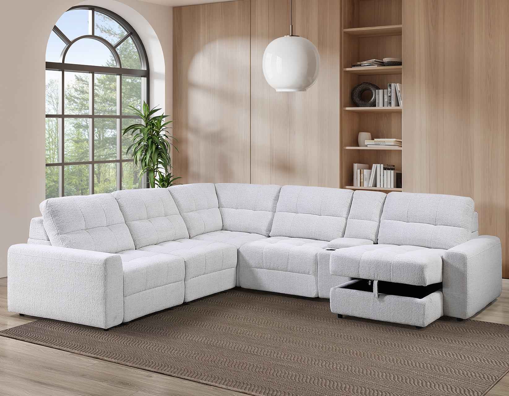 Snyder White 7-Piece Slider Sectional - Image 2